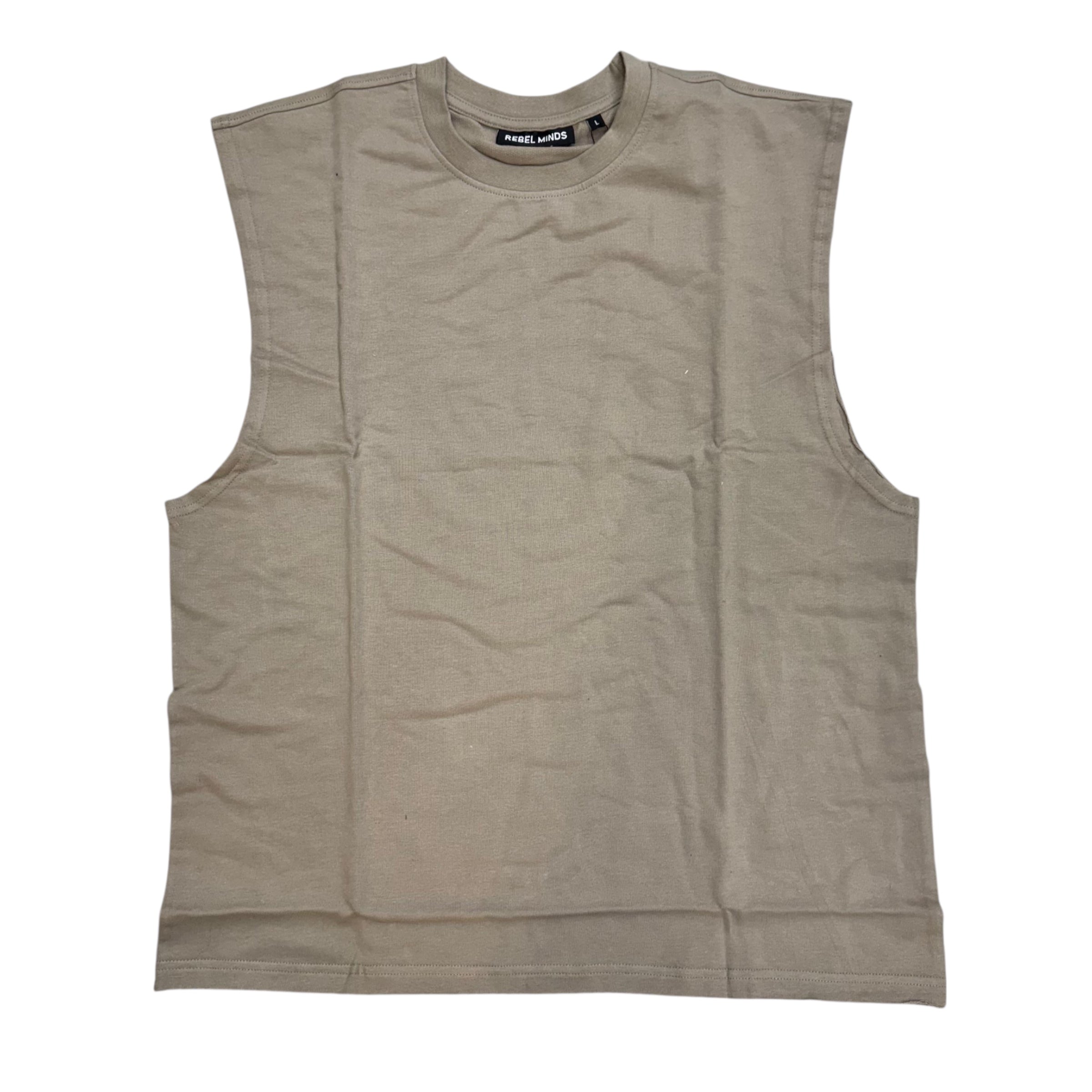 Rebel Clean SLEEVELESS Tee Taup 151