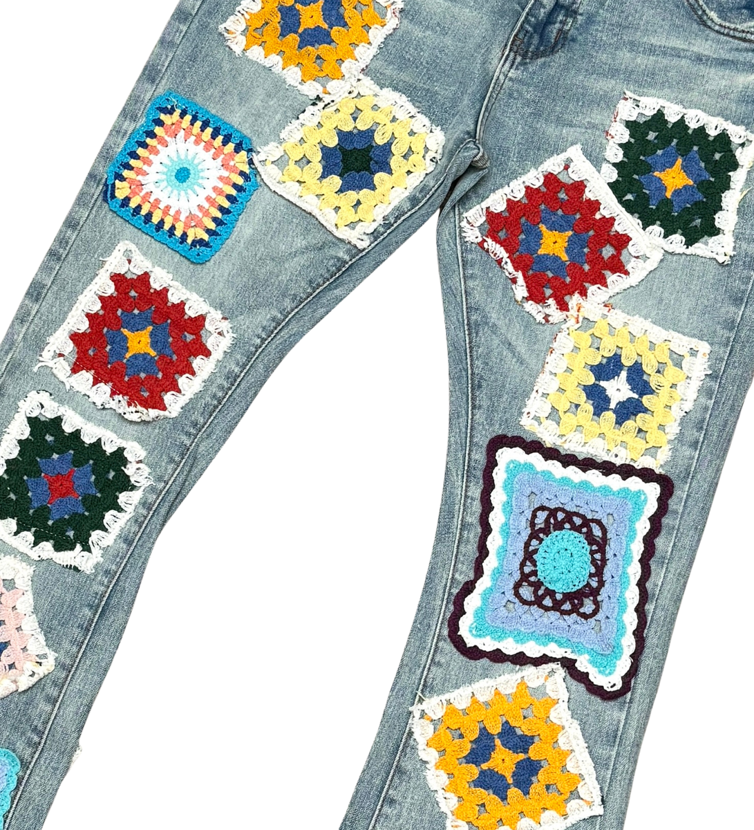 Vicious Stacked Patchwork Denim L.Blue VC557