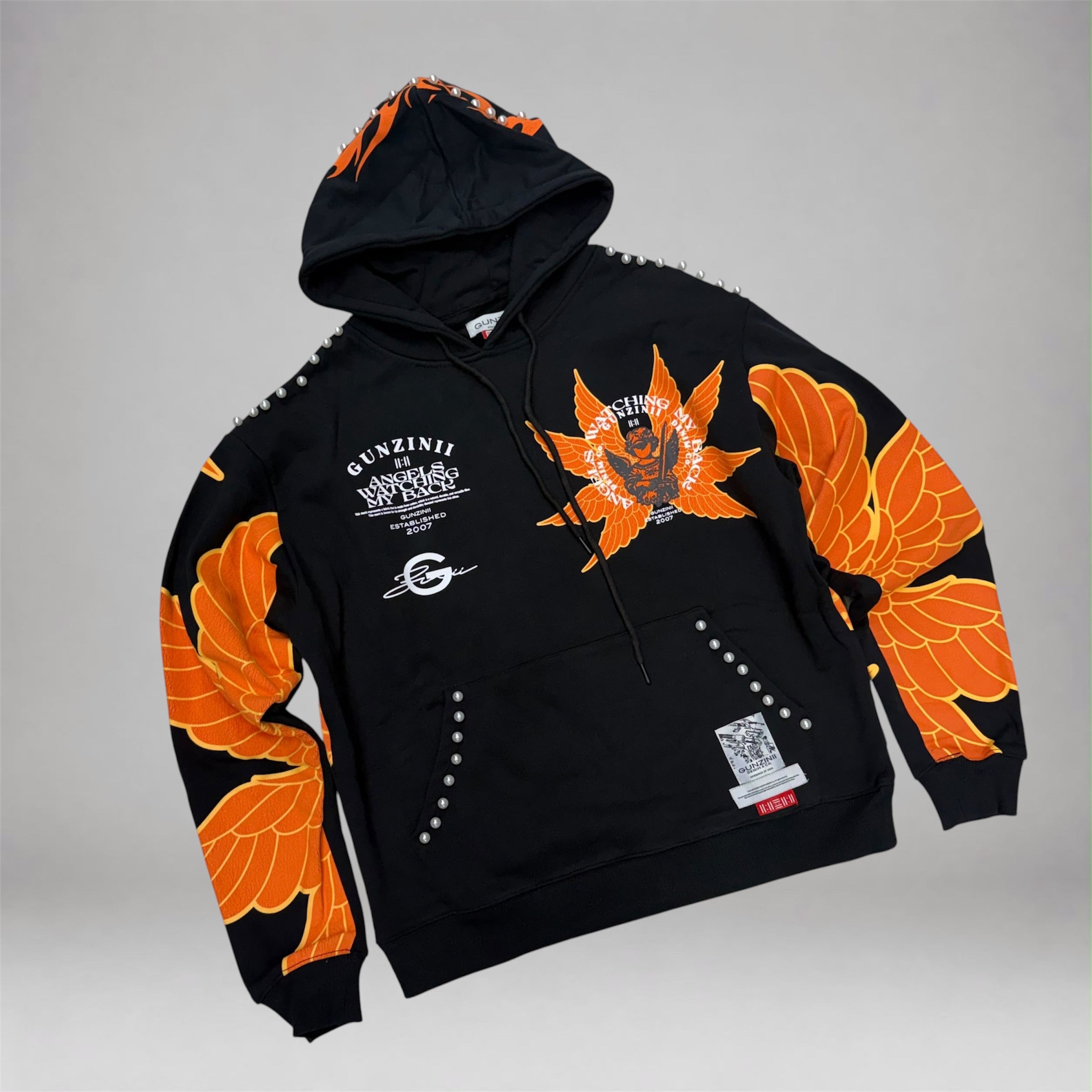 Gunzini - Angel Wings Hoodie - Black 934