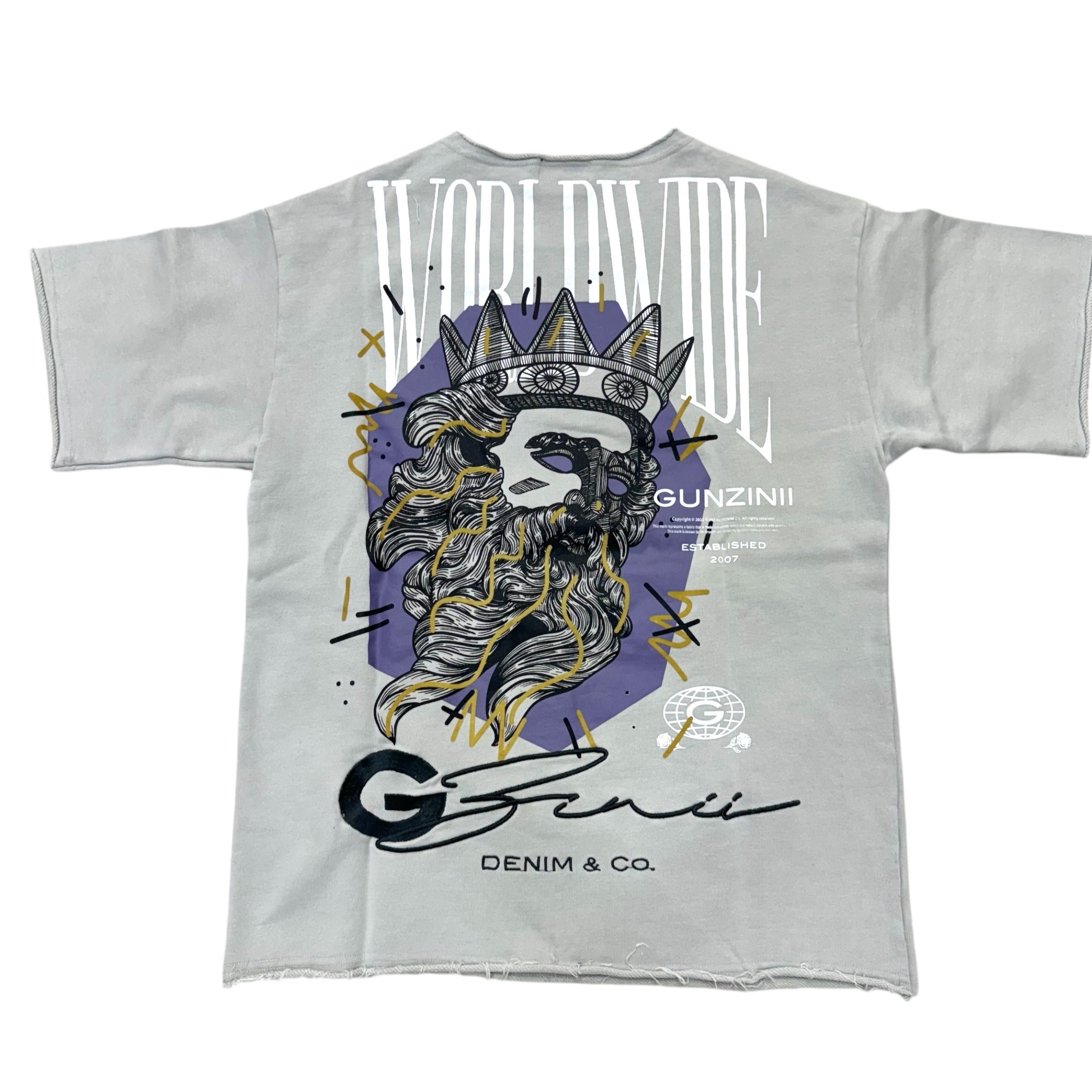 Gunzinii Premuim CutOff Top L.Grey GZ692