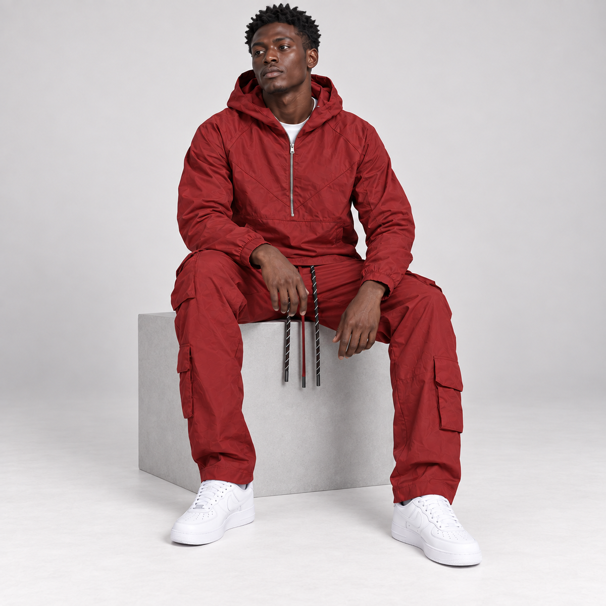 Baruda - windbreaker Anorak Set - DK R. Burgundy  - 802