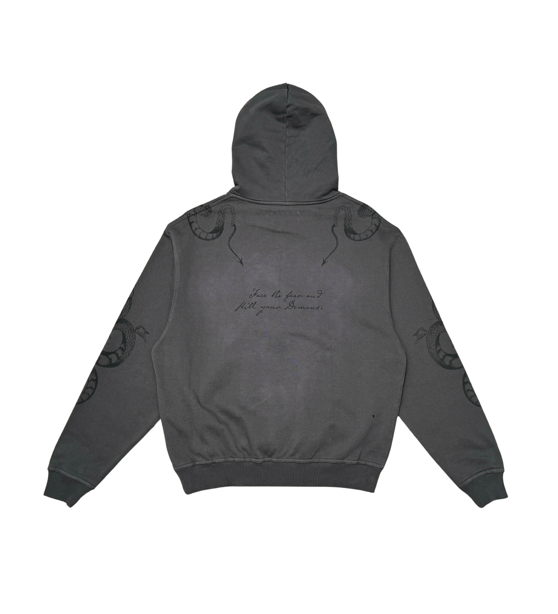 WRATHBOY - Snake Hit Hoodie - DK.GREY - 102