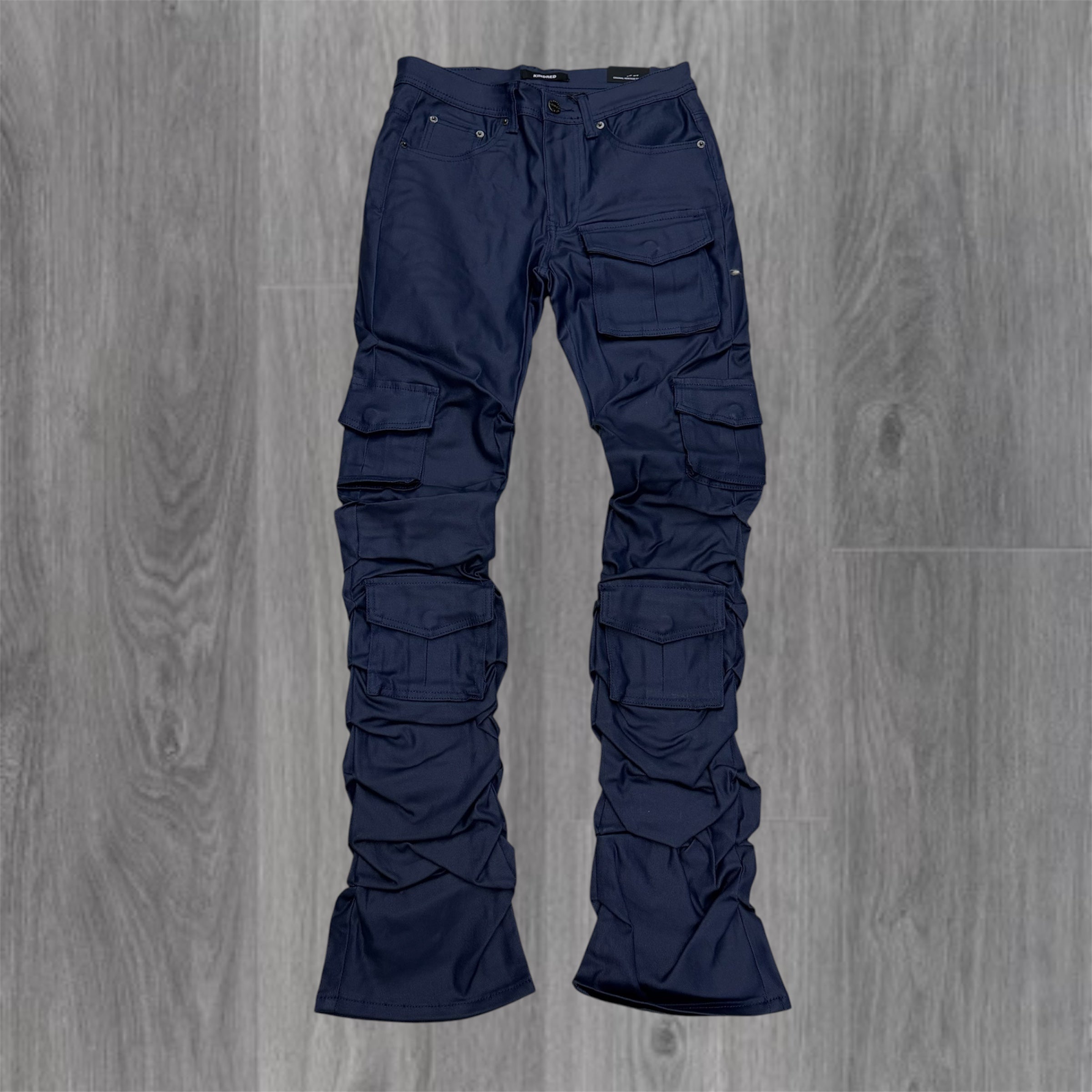 KD - Stacked Waxed Utility Denim - Coated Navy - 2056B