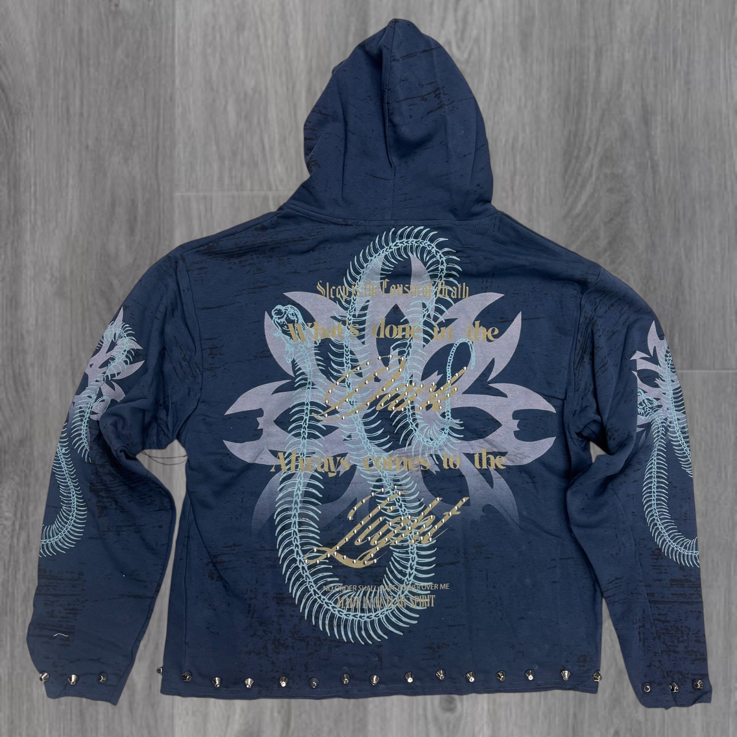 DISORDER - SLEEP Zip Hoodie - INDIGO - 363
