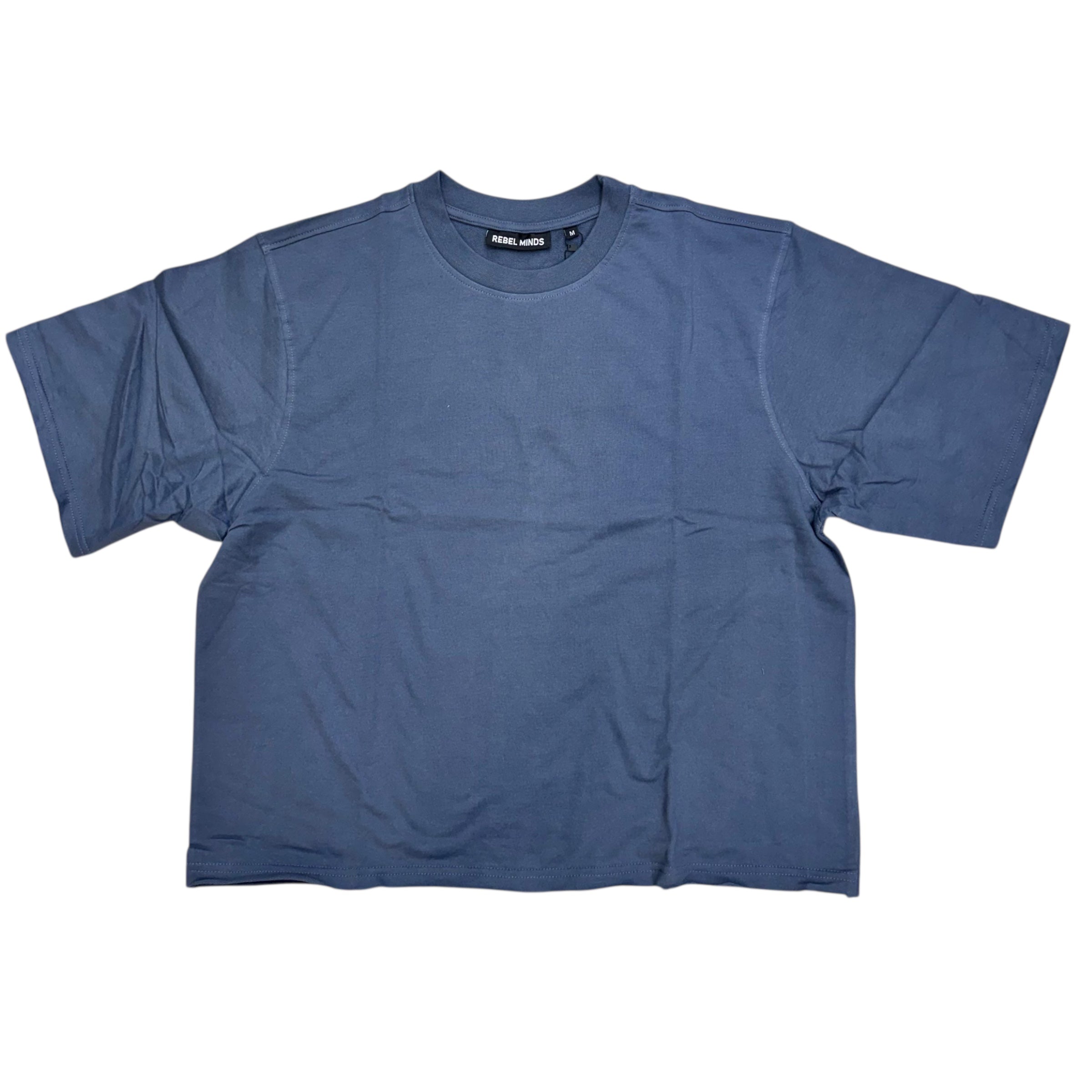 Rebel Clean Box Fit T-shirt Ash Blue 161