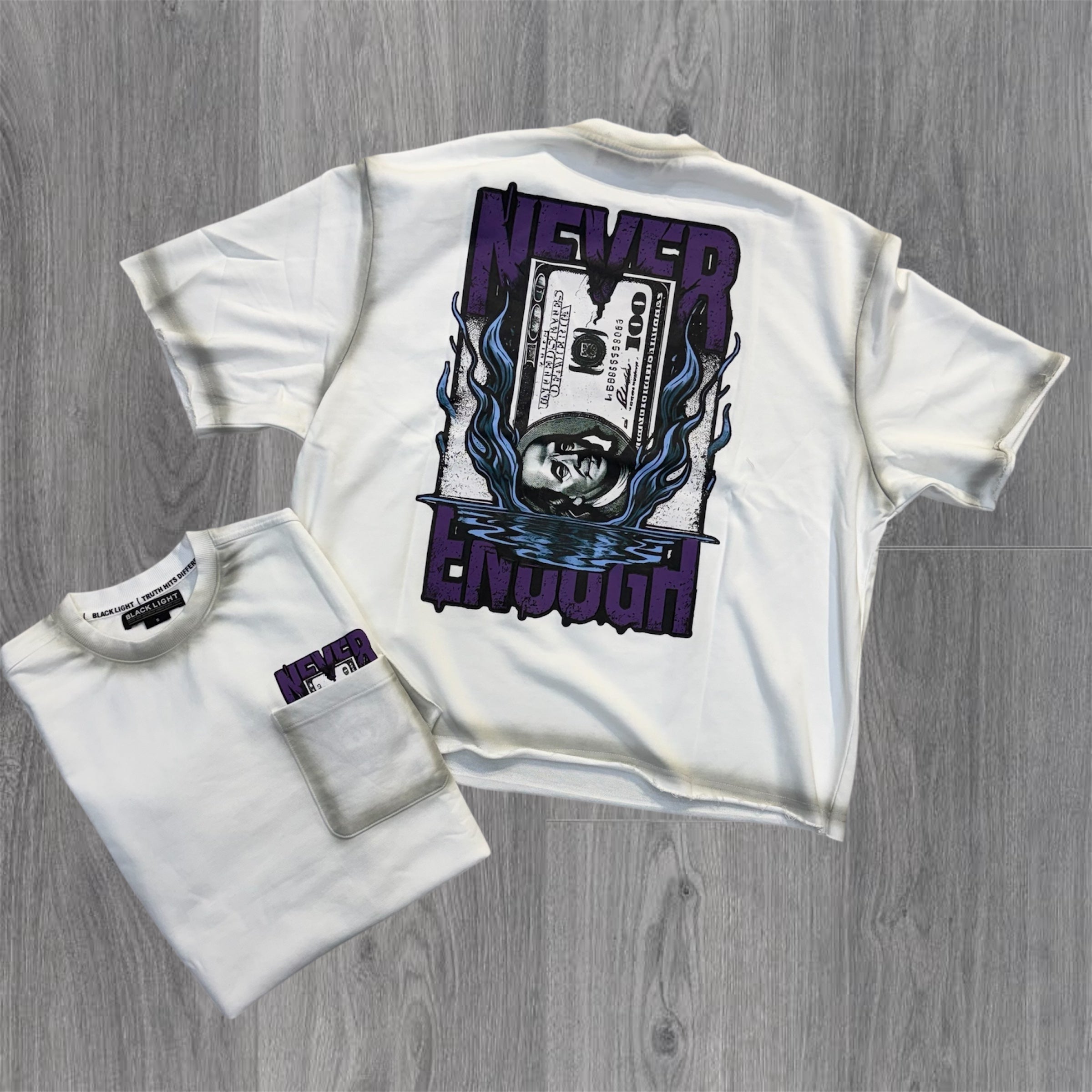 Black Light - Never Enough Tee - White - 25656