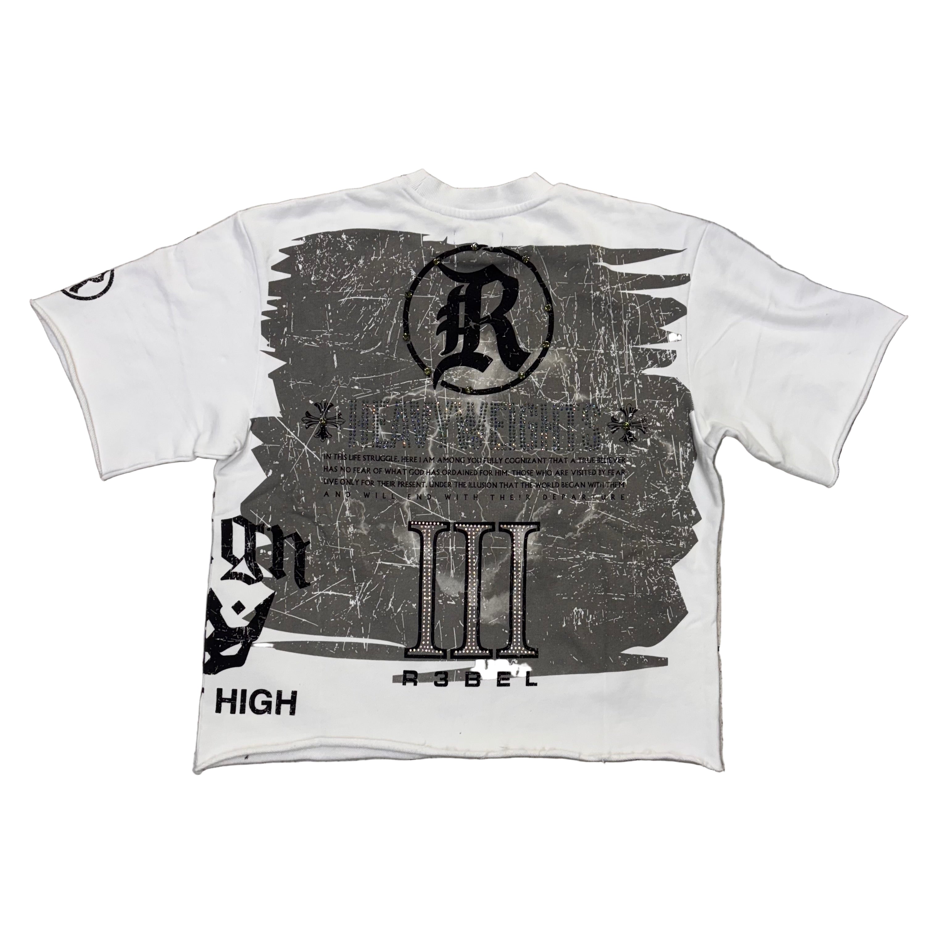 R3 - “ HEAVYWEIGHT” TShirt - WHITE  - 141