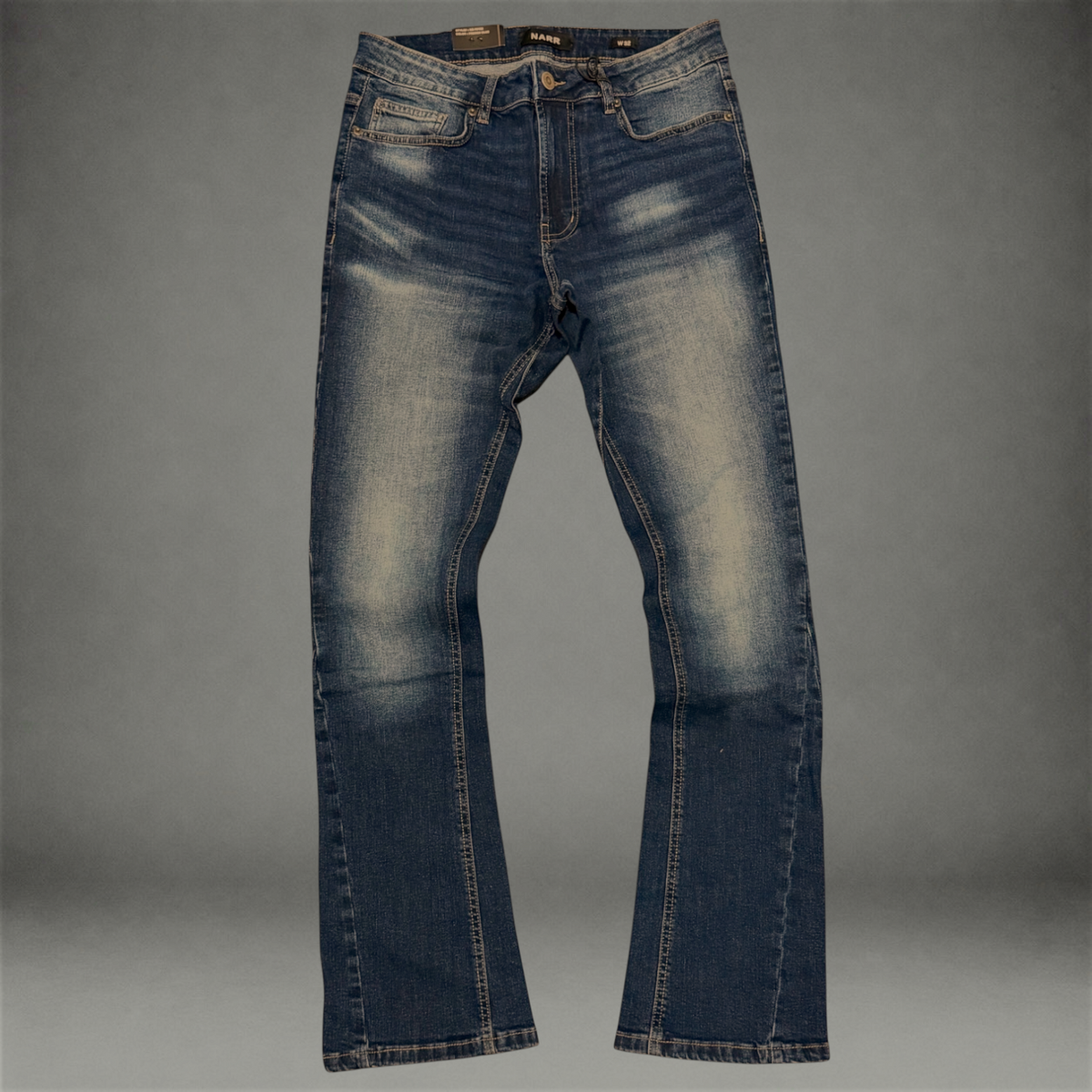 Narr - Flare Clean Denim - Med.Blue - 70152