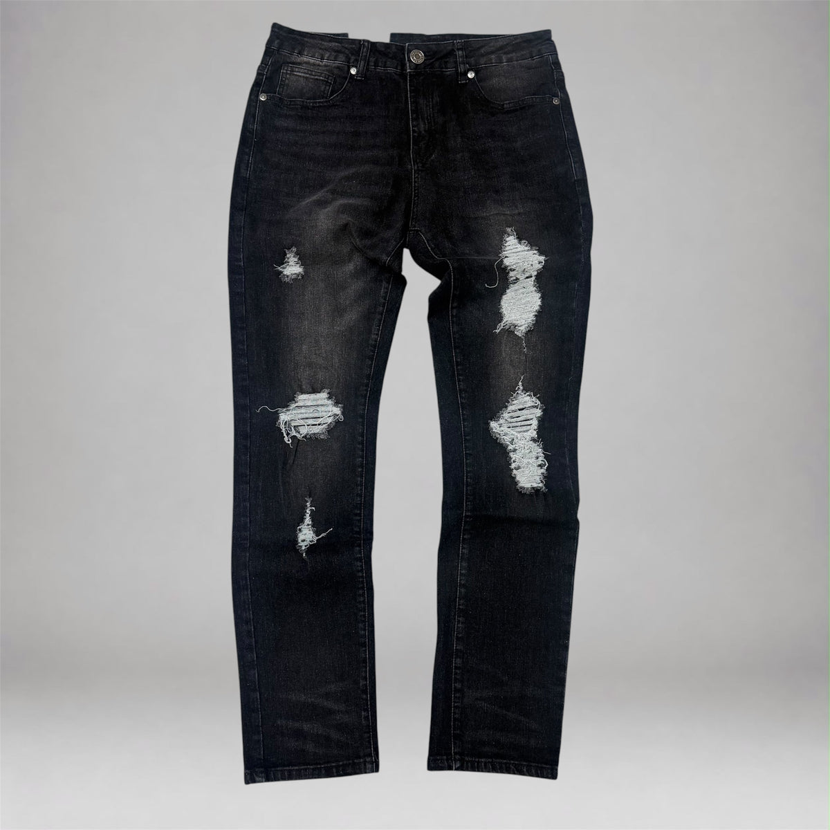 SBO - Ripped Skinny Fit Denim - Black Wash 231