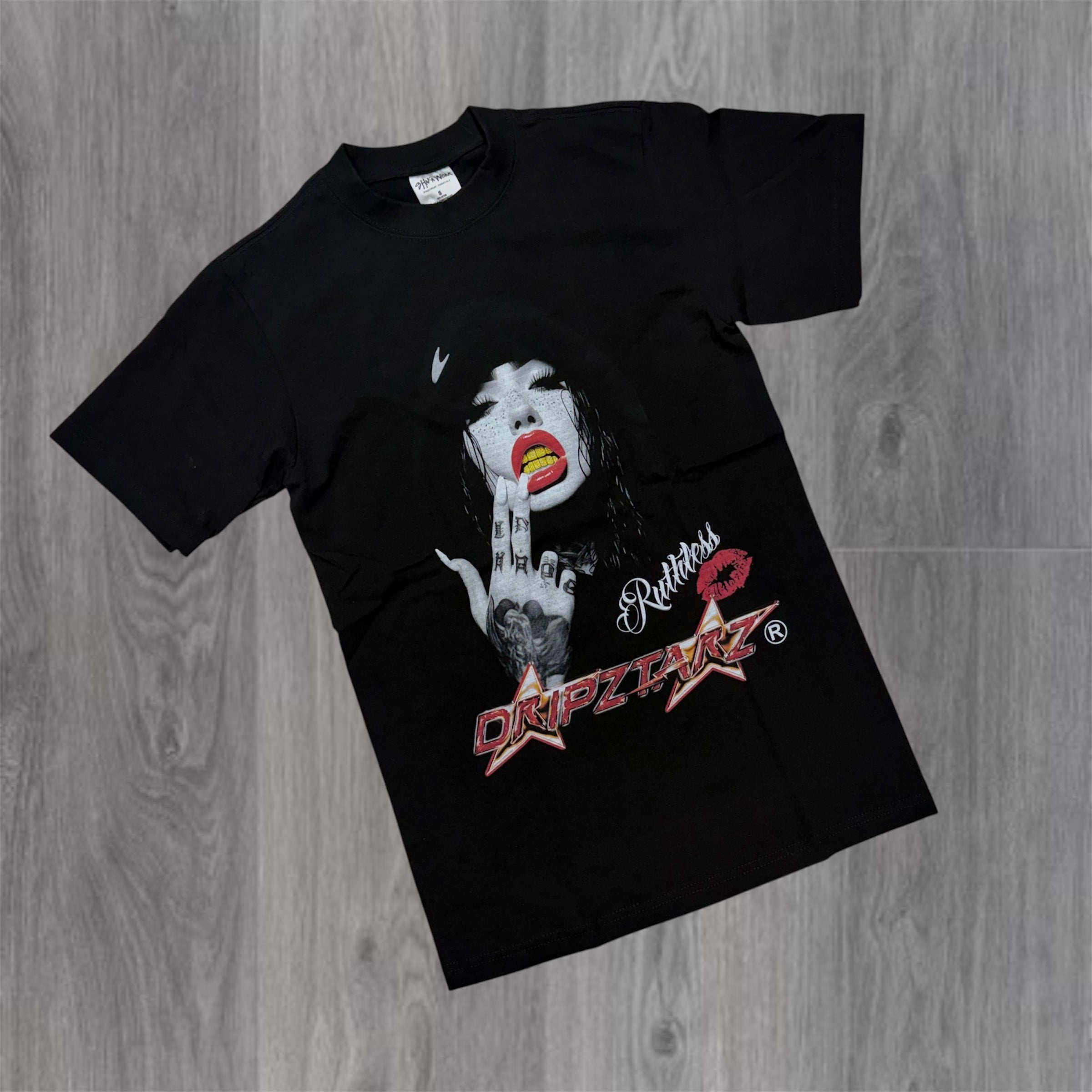 DRIPSTAR - Ruthless Girl Tee - Black D104