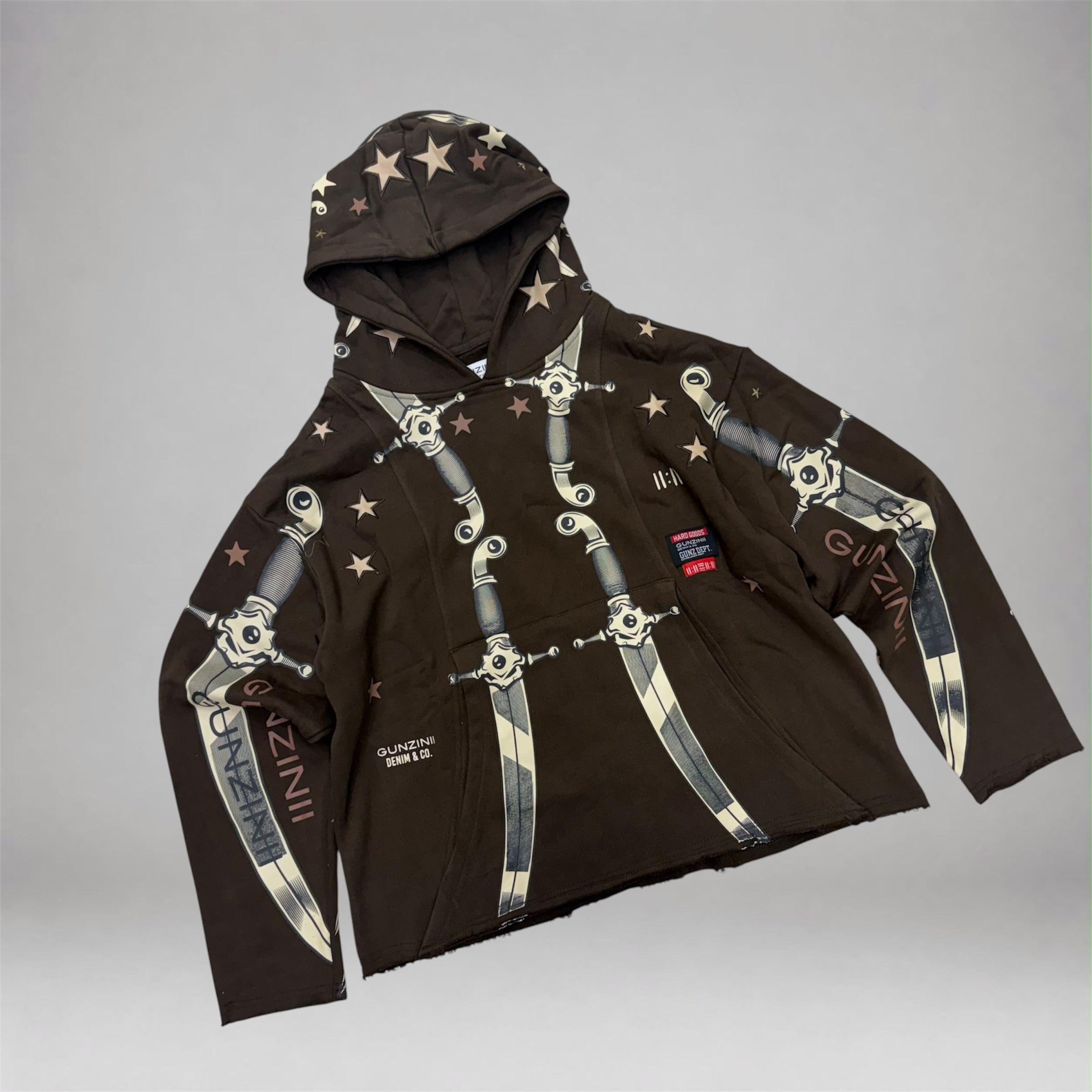 Gunzini - War Swords Hoodie - Brown 868