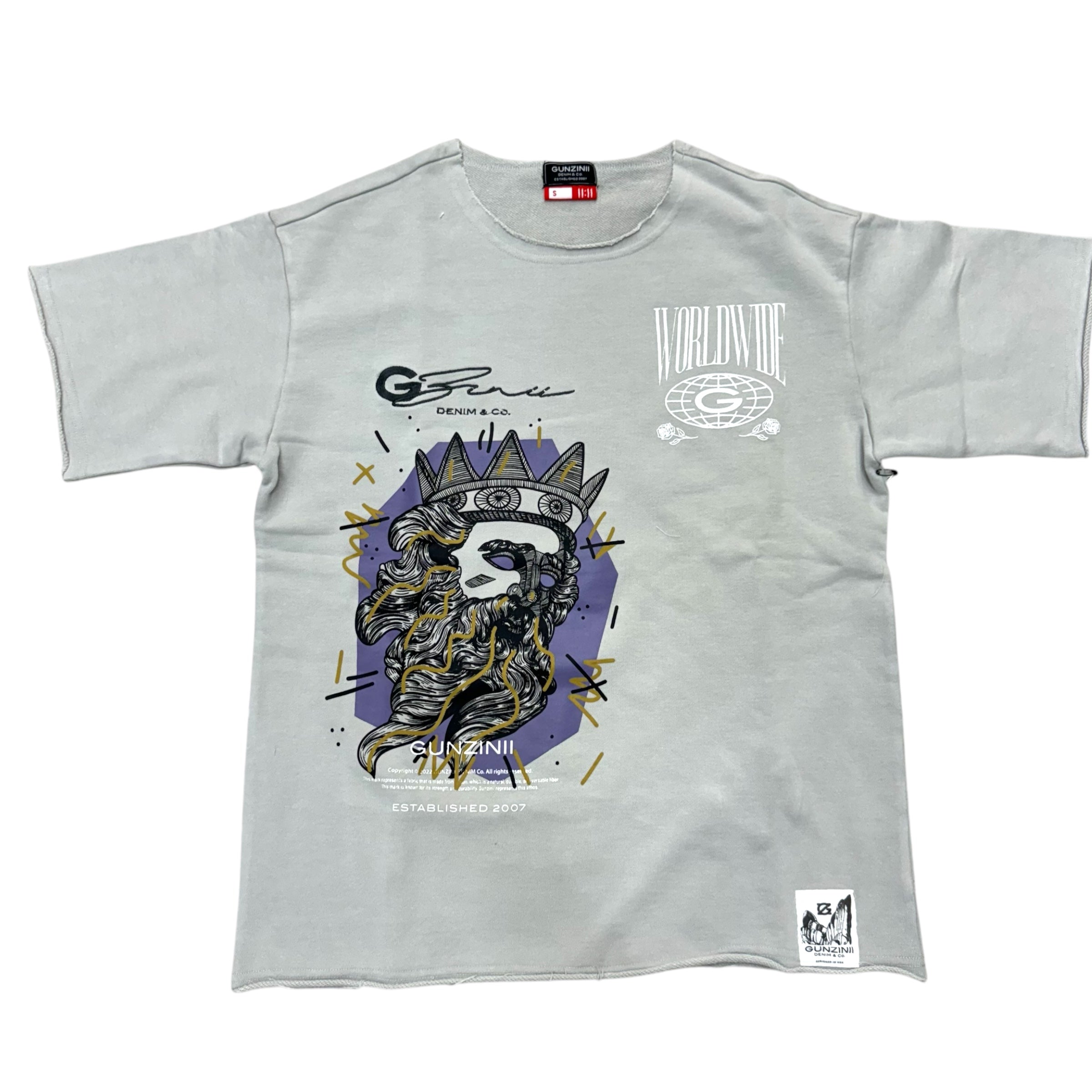 Gunzinii Premuim CutOff Top L.Grey GZ692
