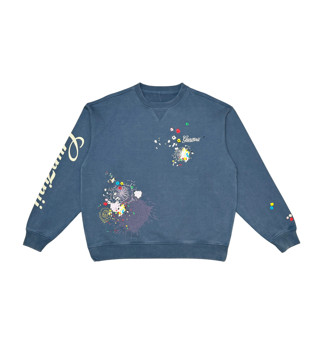 Gunzinii - Splatter Crew Sweatshirt - Moonlit - GZ503