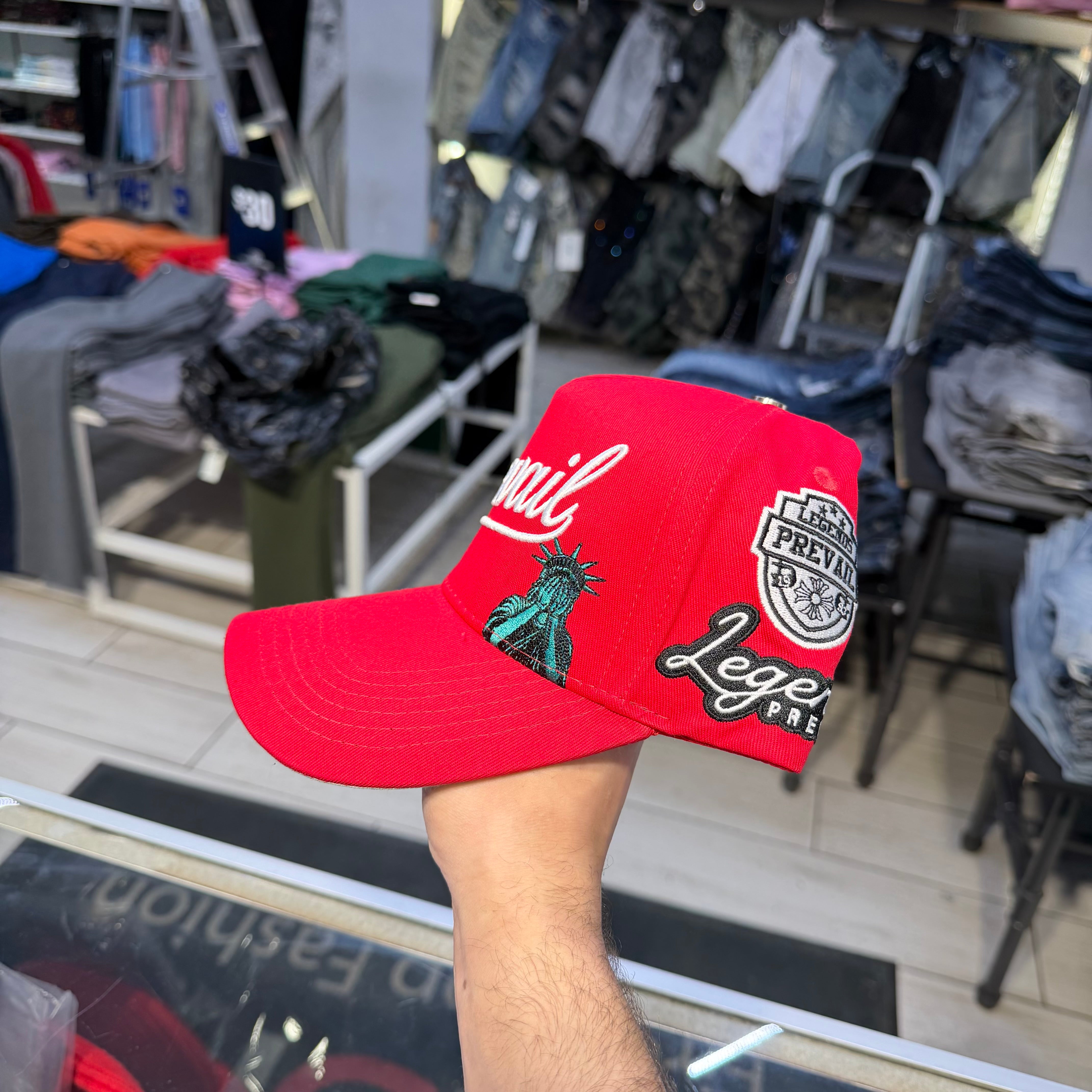 Prevail - Patch Trucker Hat - Red/White