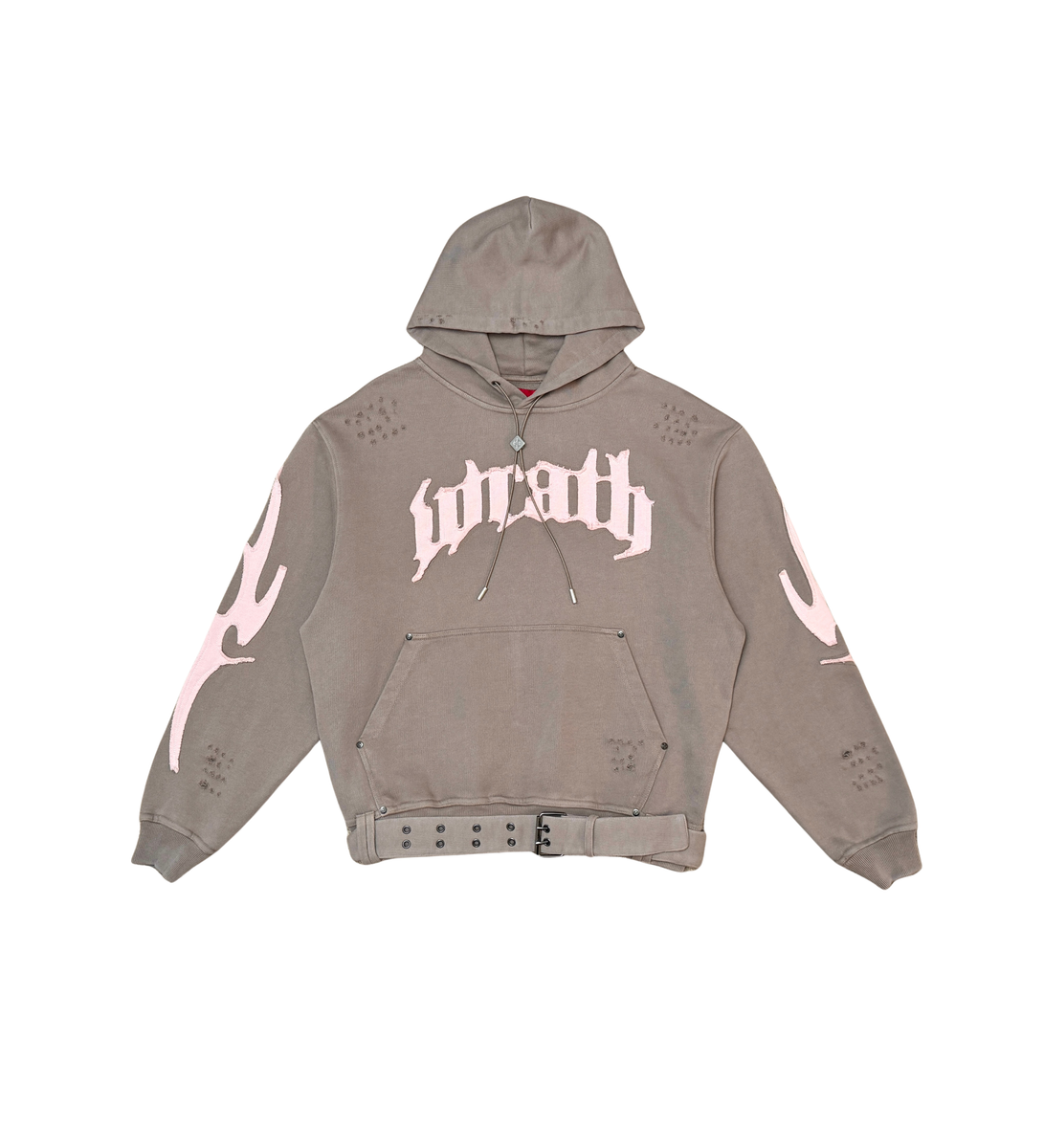 WRATHBOY - OPIUM wrath Belt  Hoodie - TAUP - 028A