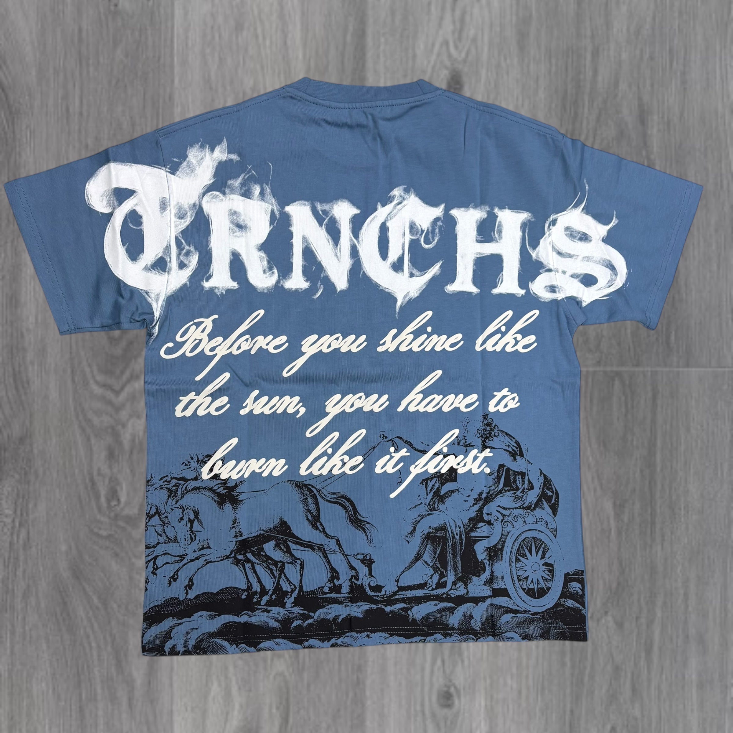 TRNCHS - BURN LIKE SUN TEE - BLUE -
