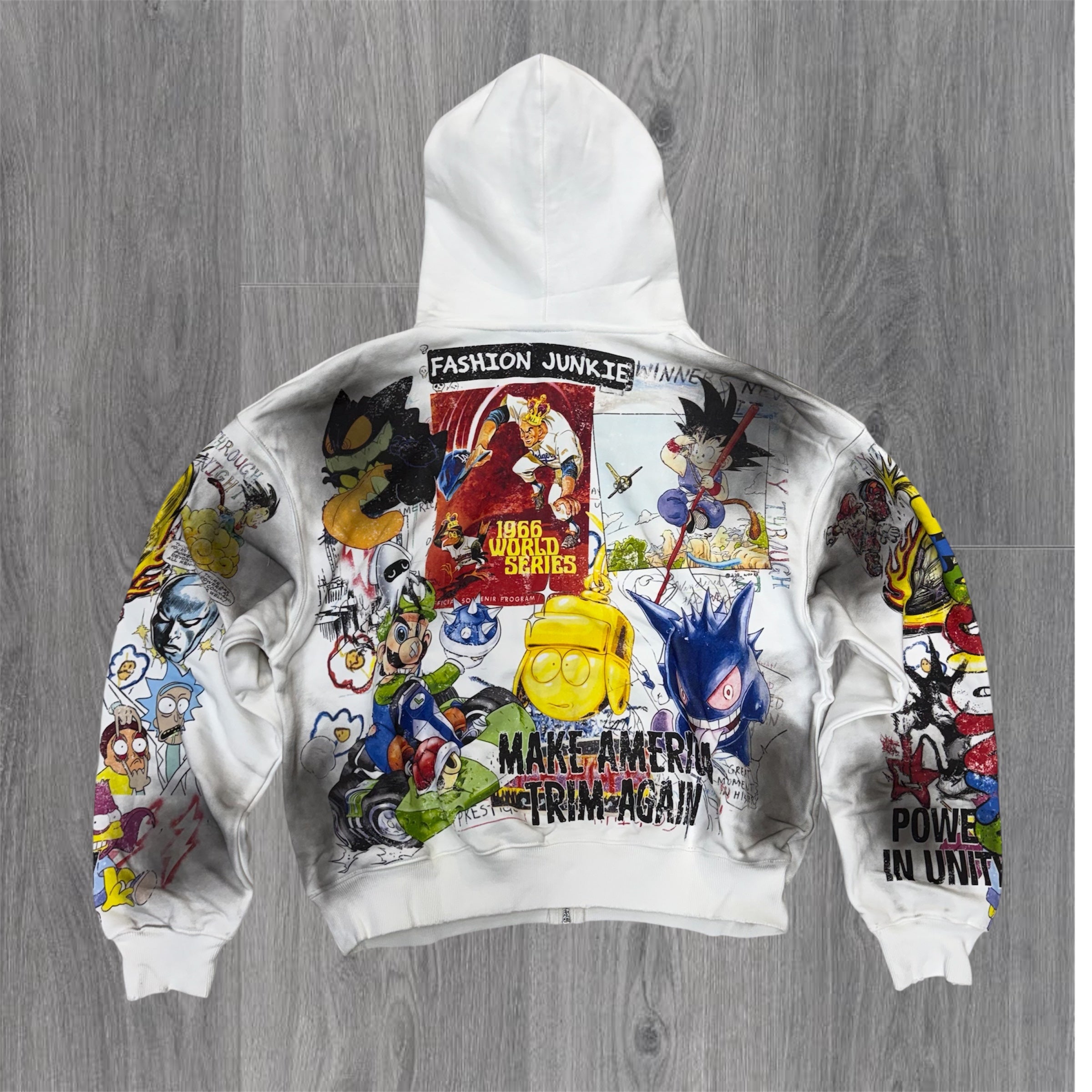 SYN - UNITY Zip up Hoodie -White- SYNH28