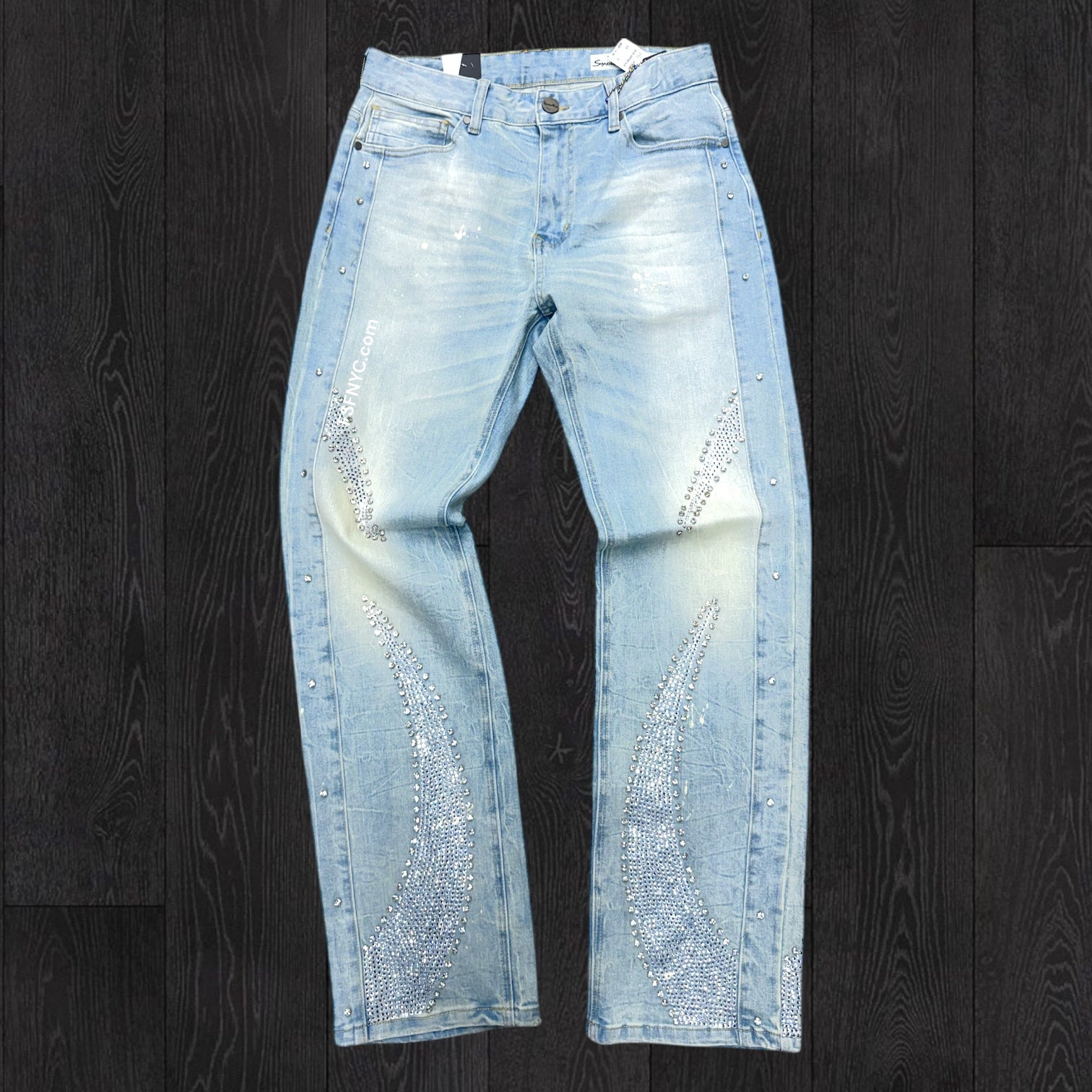 Rise - Crystal/Rhinestone Denim - Hop.Blue - S449