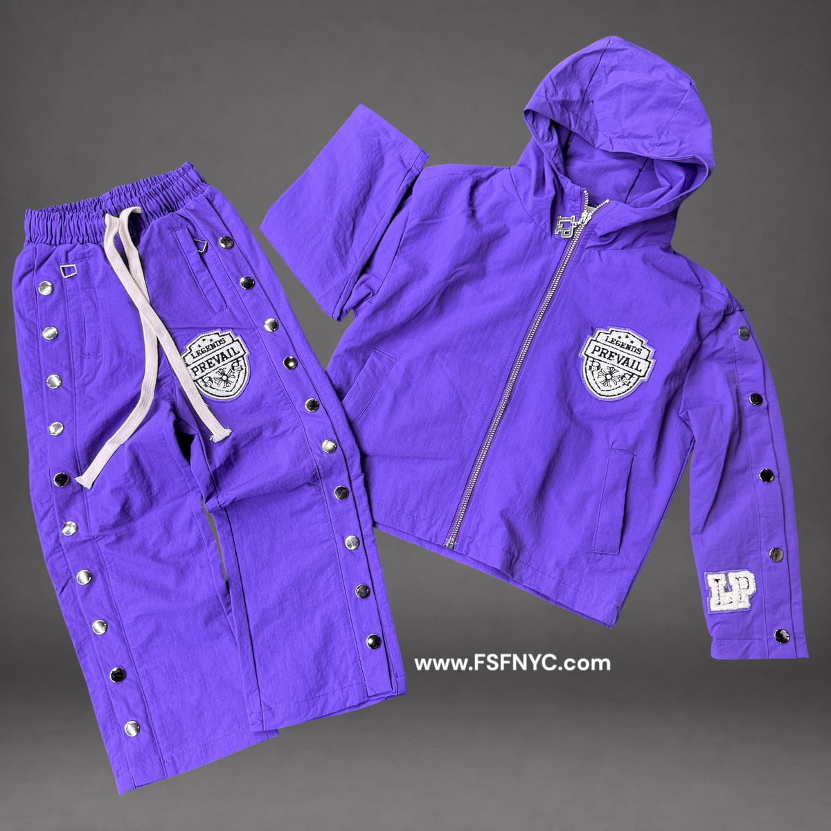 Prevail Kids - Patch Windbreaker Set - Purple