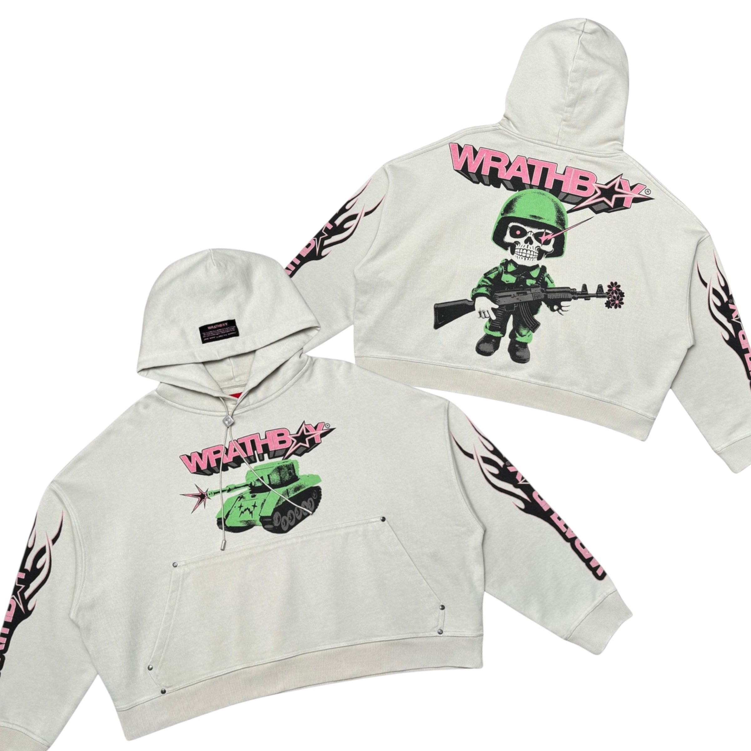 WRATHBOY -  World At War Hoodie - Cement - 084