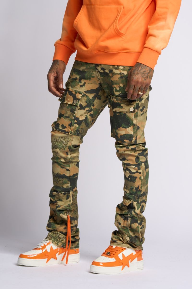 Pheelings Stacked Better Days Cargo Denim Camo 2475