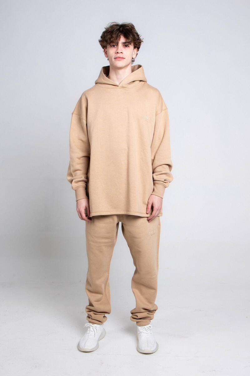 Oversize Hood w Jogger Sweats Set Sesame 713