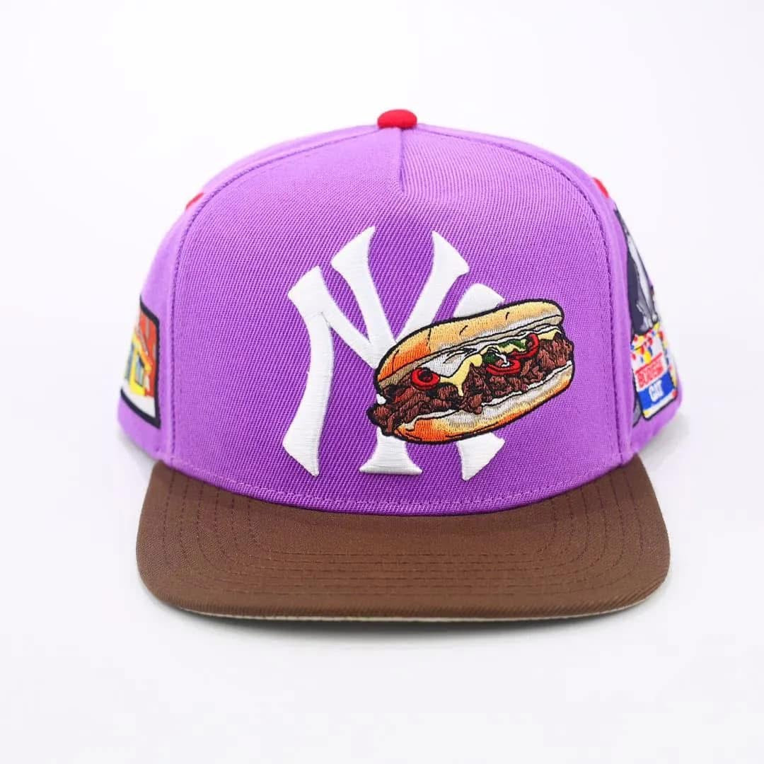 GB chop cheese SnapBack NY Lavender Brown