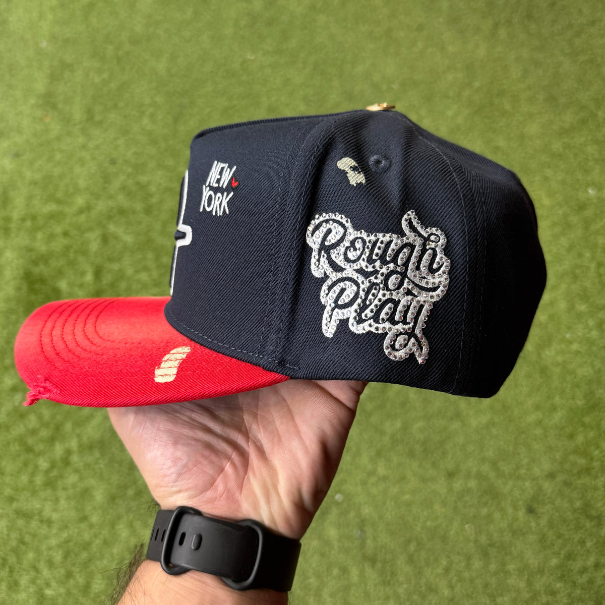 Rough Play - Navy/ Red NYC Snap Hat