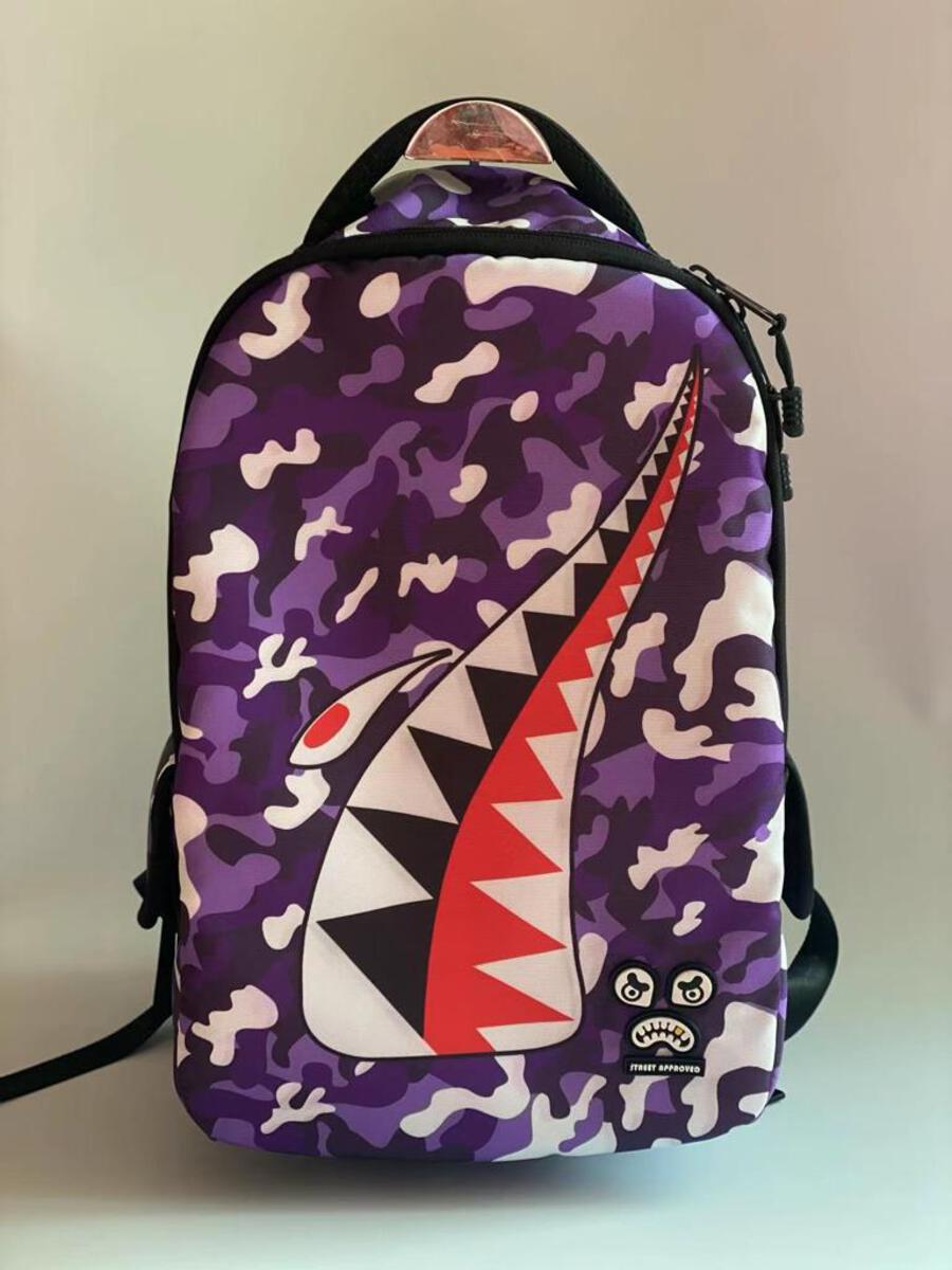 Approved Backpack shark Purple Camo