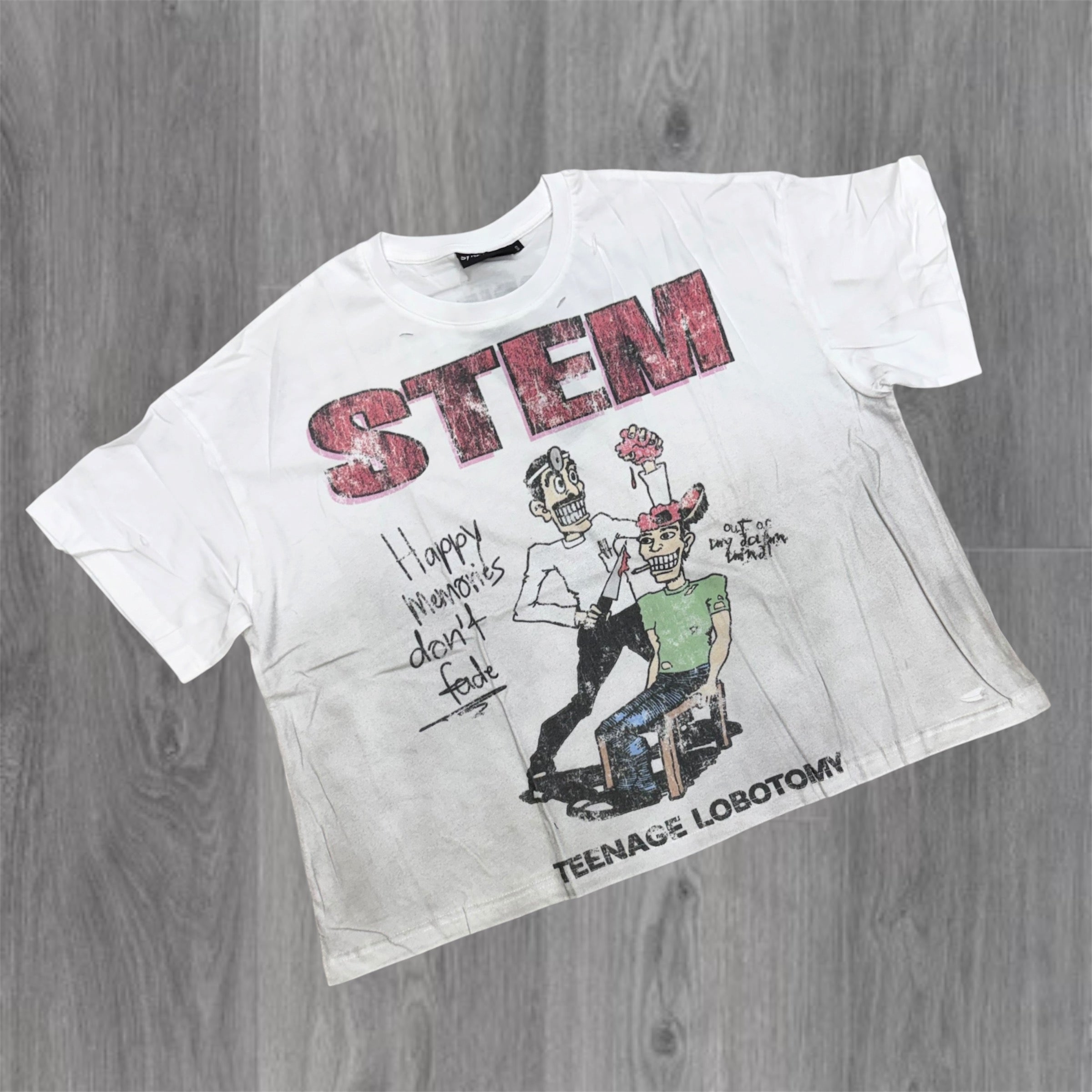 SYN - Memories Cropped Tee - White TT4