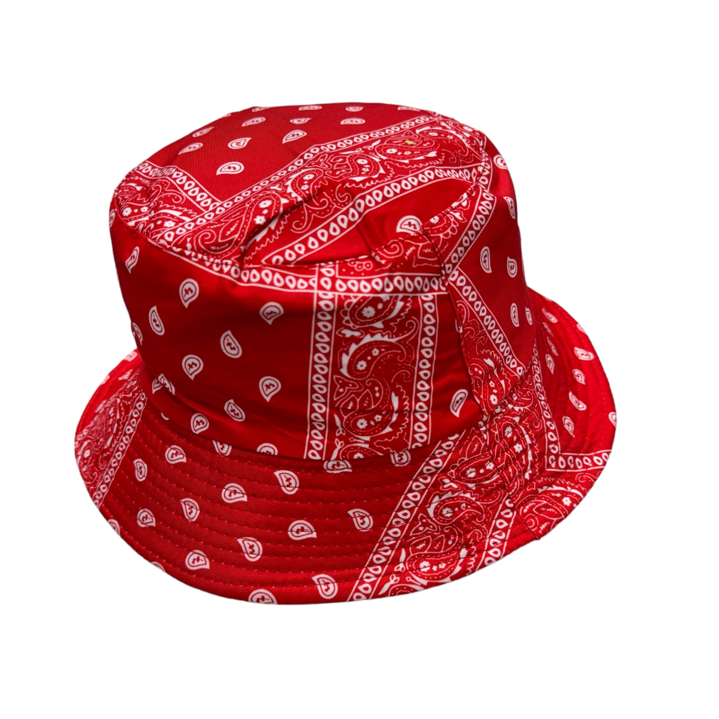 Bucket Hat Paisley Red