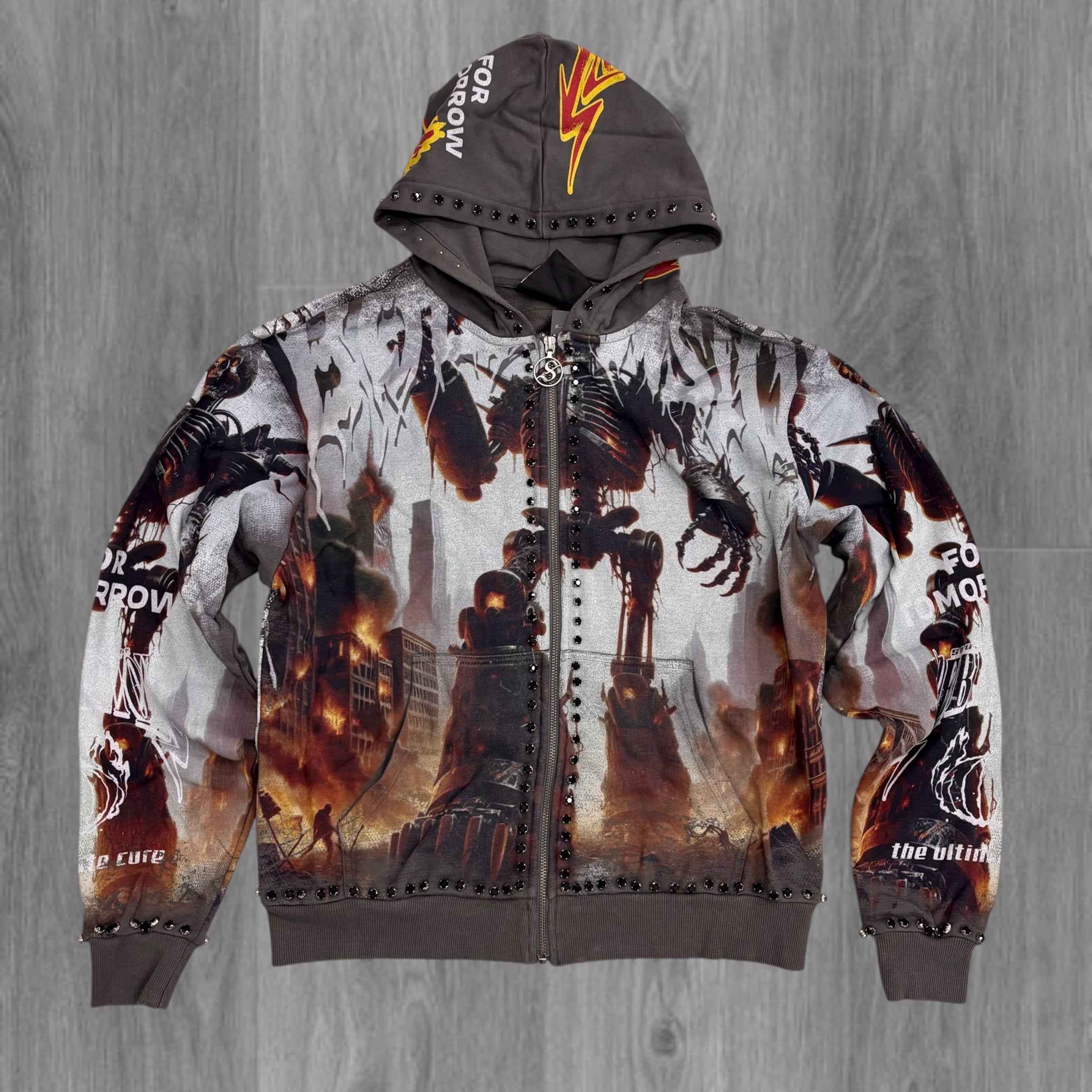 Stray - DISASTER Zip Up Hoodie - CHRCL- 1552