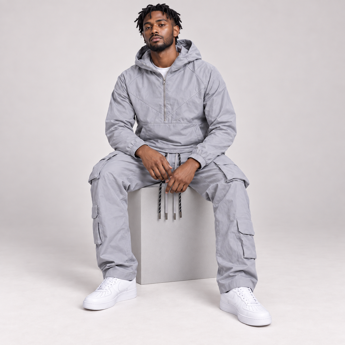 Baruda - windbreaker Anorak Set - Grey  - 802
