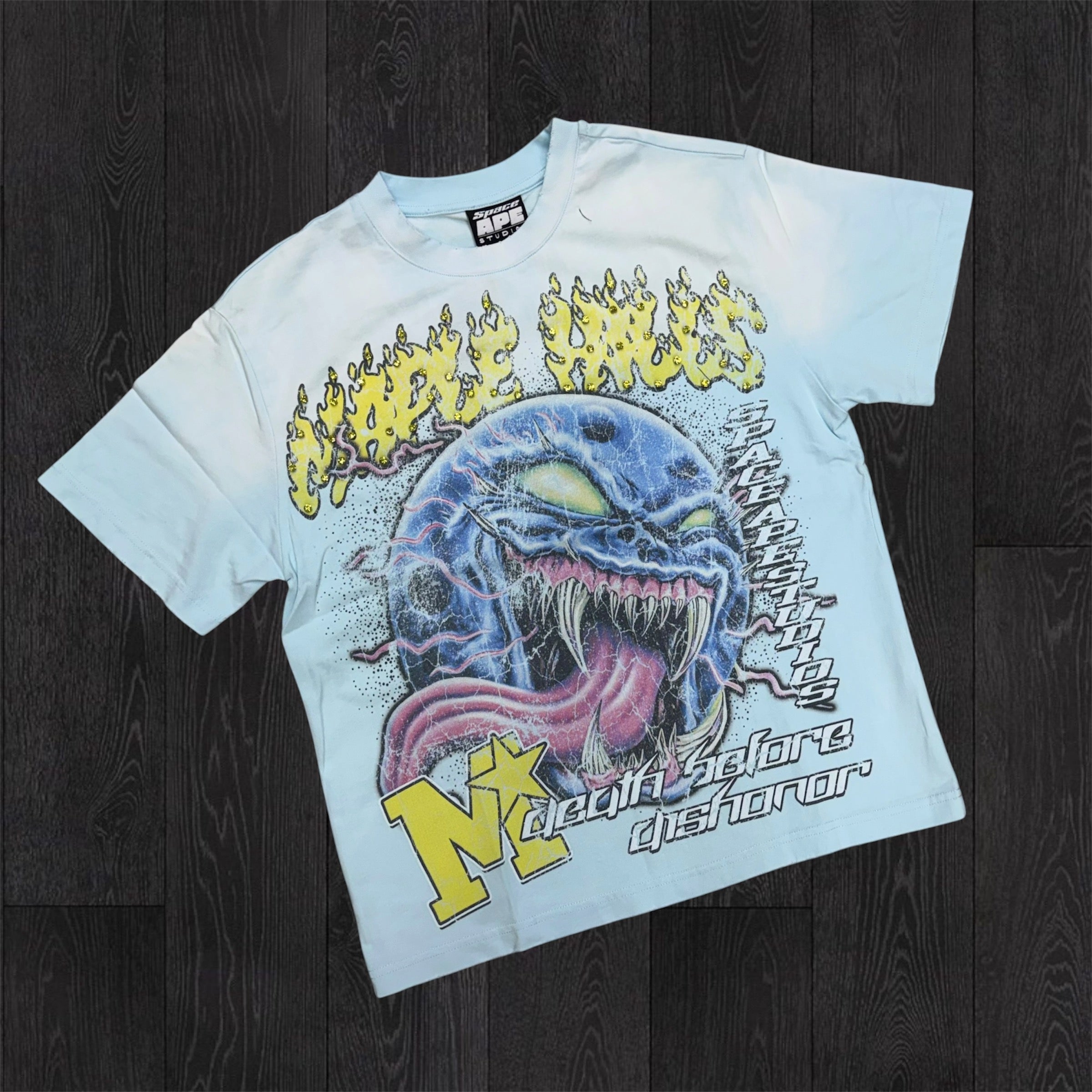 Space -  Death Before Dishonor T-shirt —L Blue- TS09