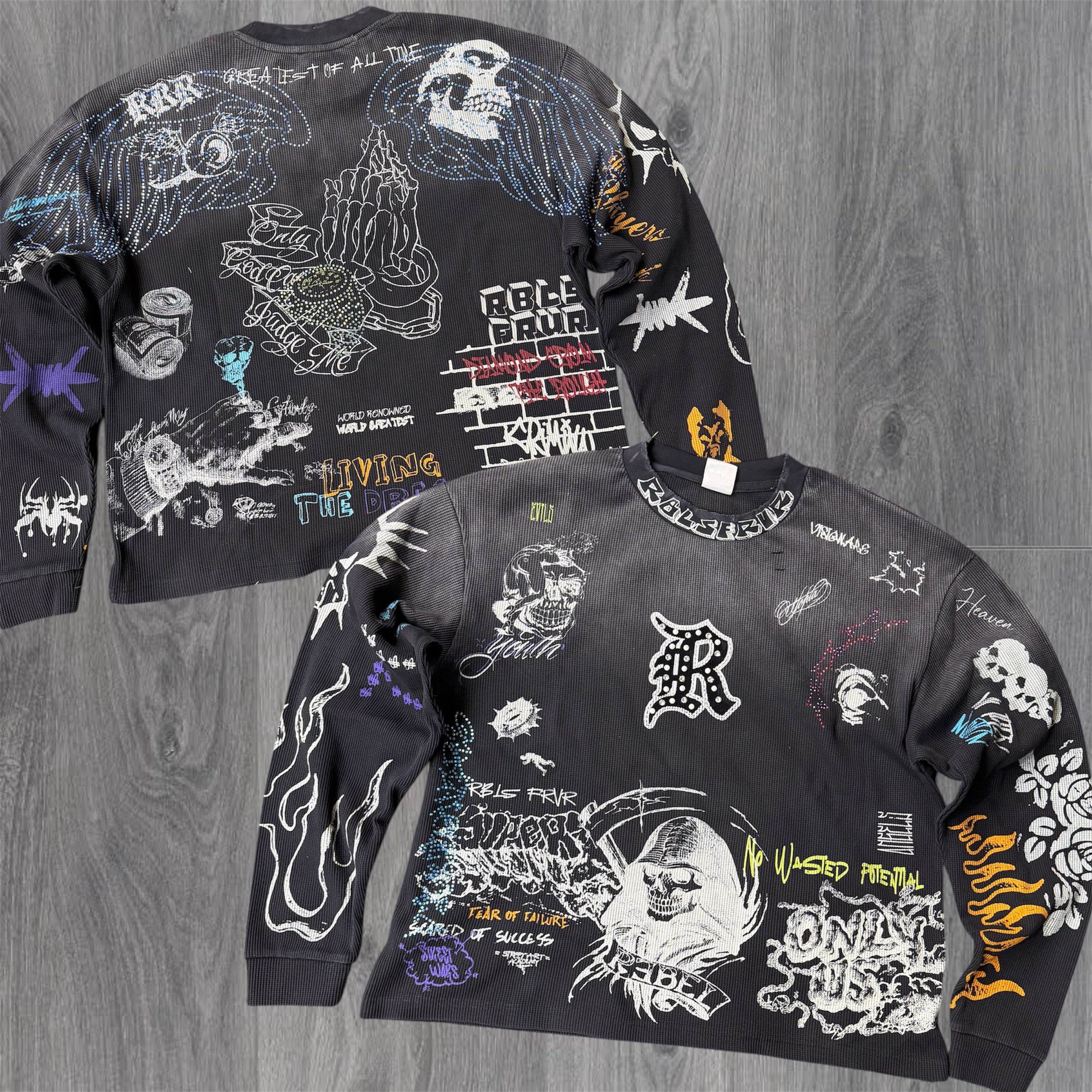 R - Thermal long se leave  T-shirt - Black  - 31201