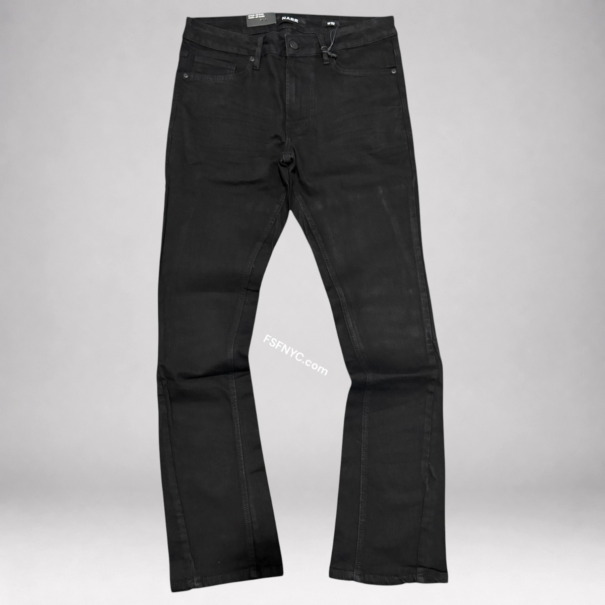 Narr - Flare Clean Denim - Jet Black - 70152