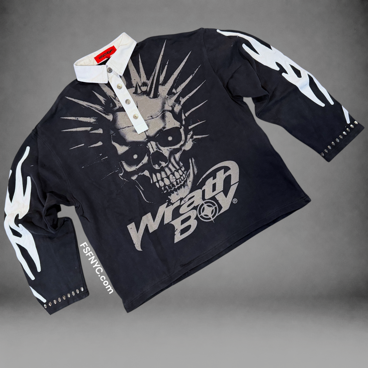 WrathBoy - No Hard Pheelings Rugby Polo - Black - 105
