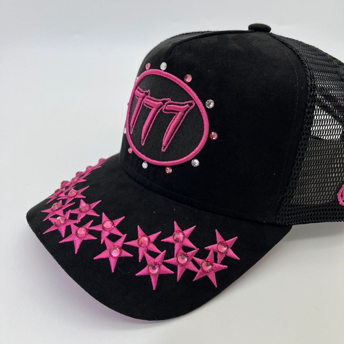 Hudson - 777 Circle Trucker hat - Black/Hot Pink V1