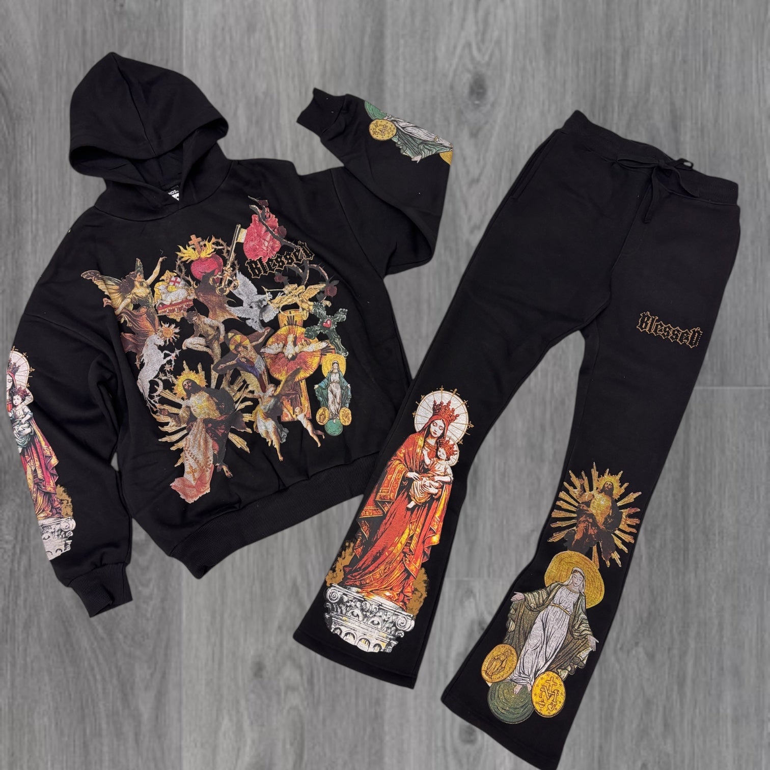 REBEL - BLESSED SWEATSUIT - BLK -  341 441