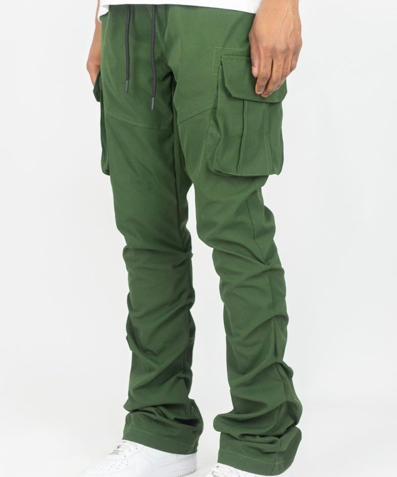 Rebel - STACKED NYLON CARGO PANT (OLIVE) 422