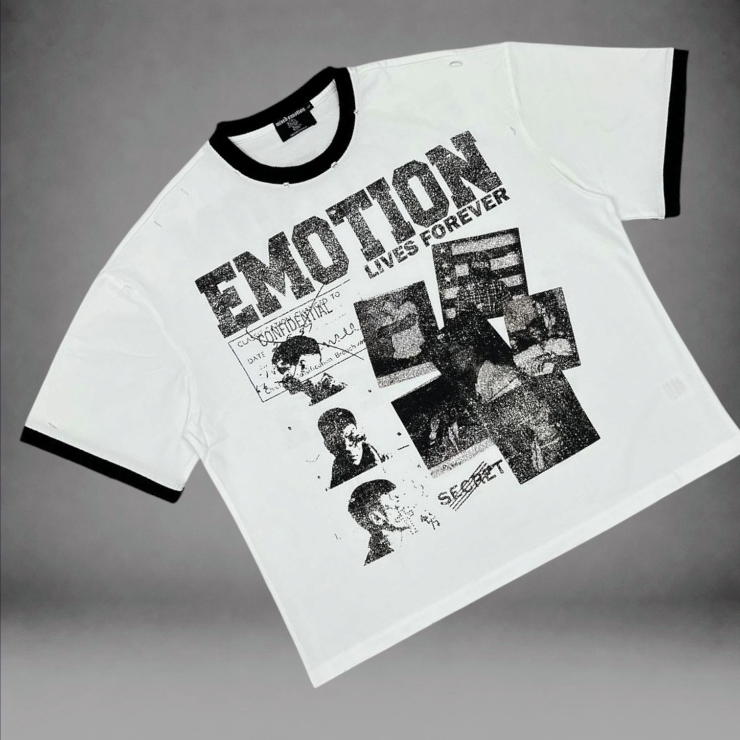 Mixed Emotions- Secret T-shirt - white Black