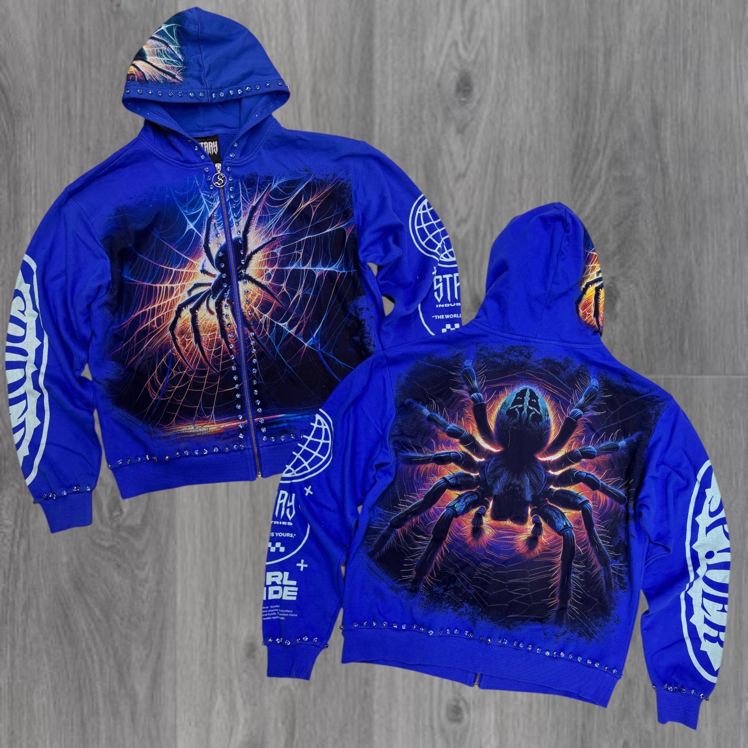 Stray - WEB Zip Up Hoodie - ROYAL - 1546