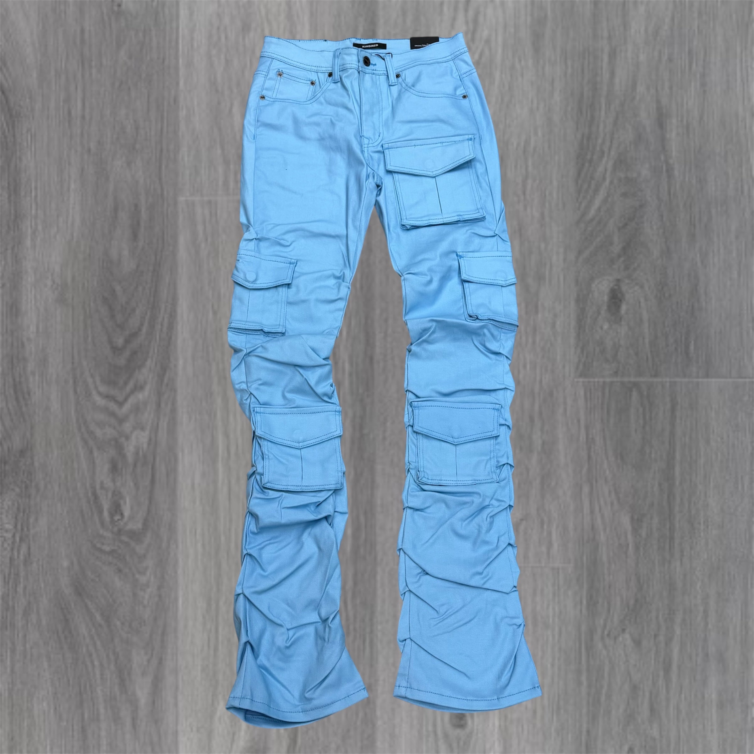 KD - Stacked Waxed Utility Denim - Coated Blue - 2056B