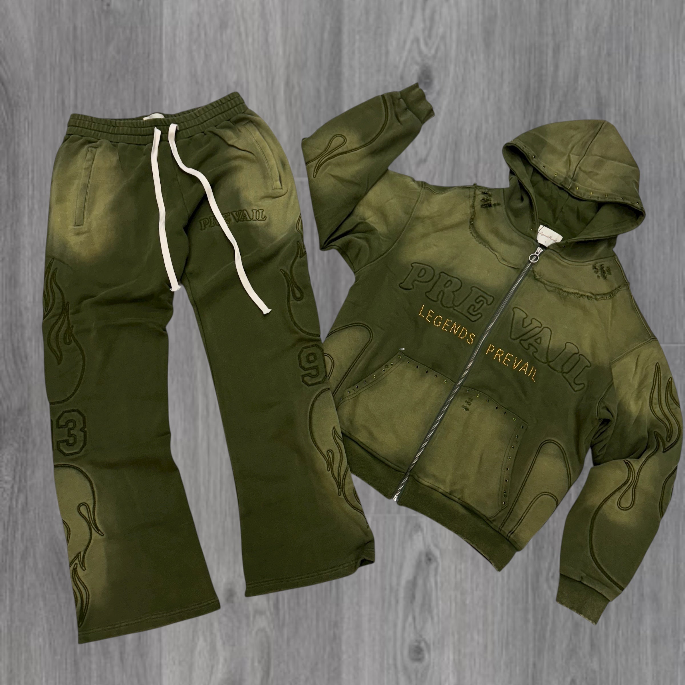 Prevail - Heavy Embossed Sweat suit - OLV