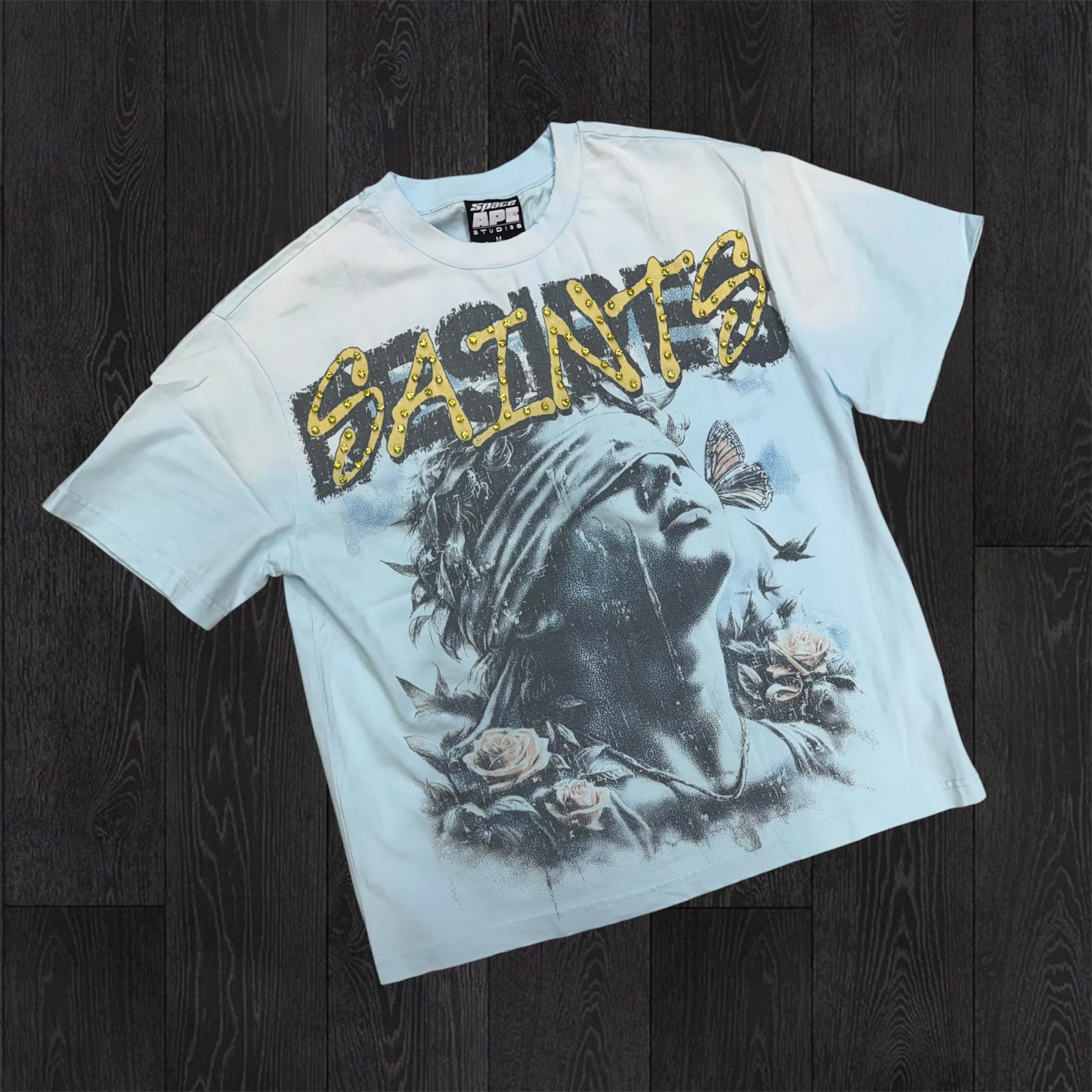 Space - Blindfold T-shirt —L Blue- TS04