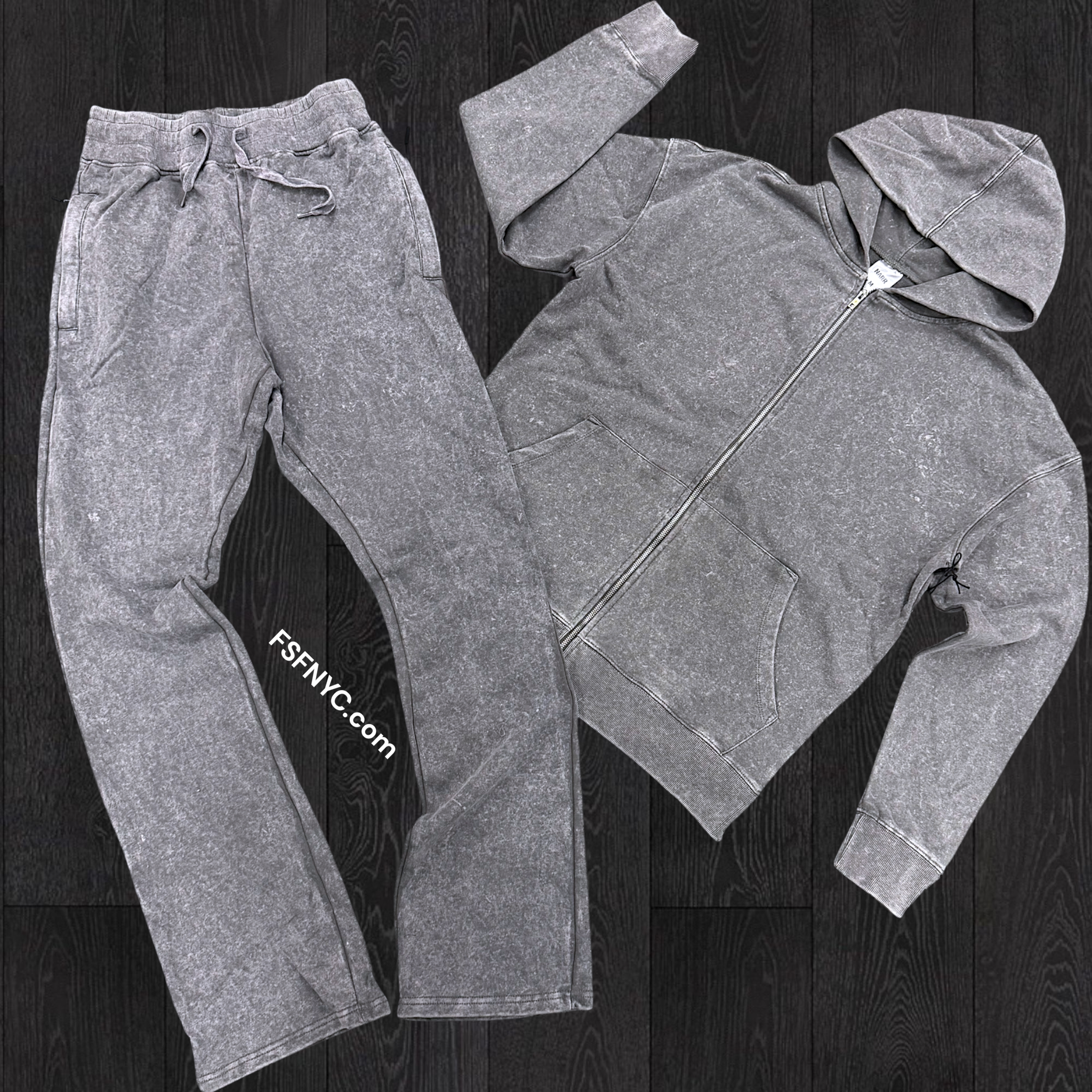 Narr - Mineral Wash Stacked Sweat Suit - S.Grey - 1992