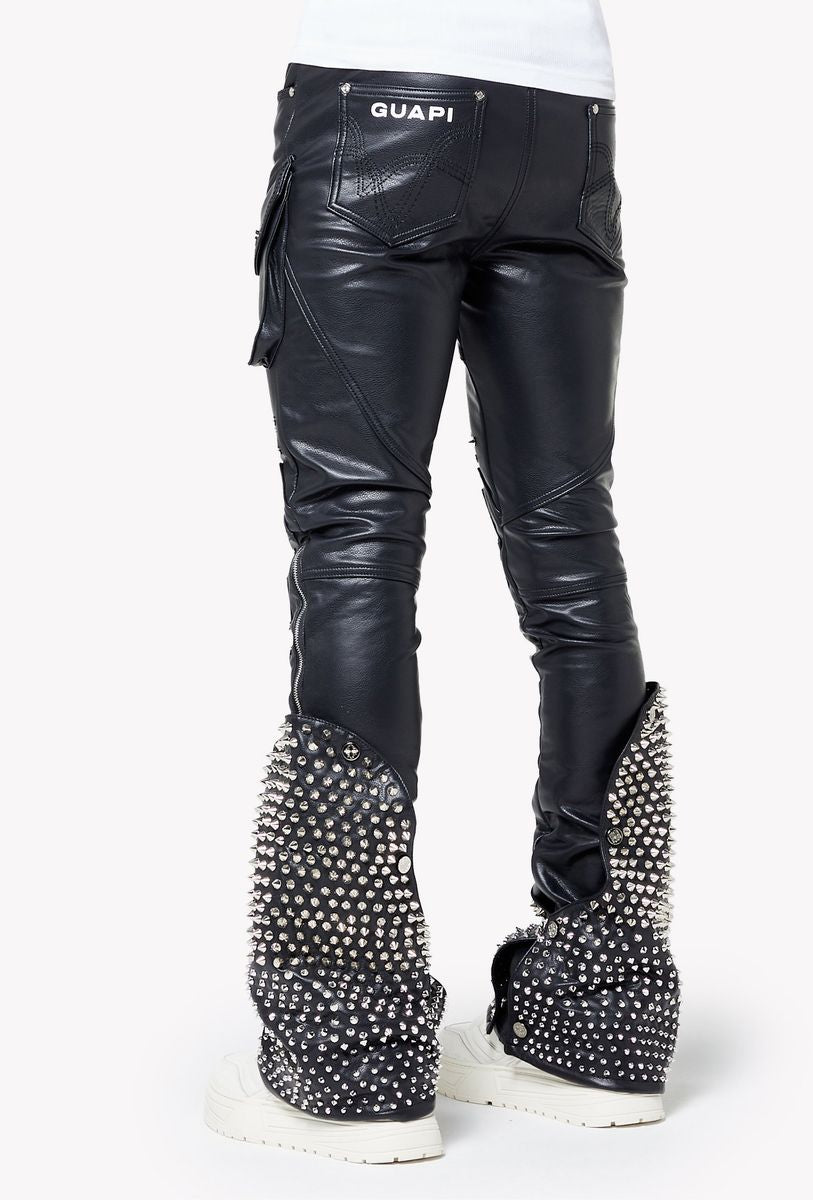GUAPI - The Black Arc Leather Pants - Black