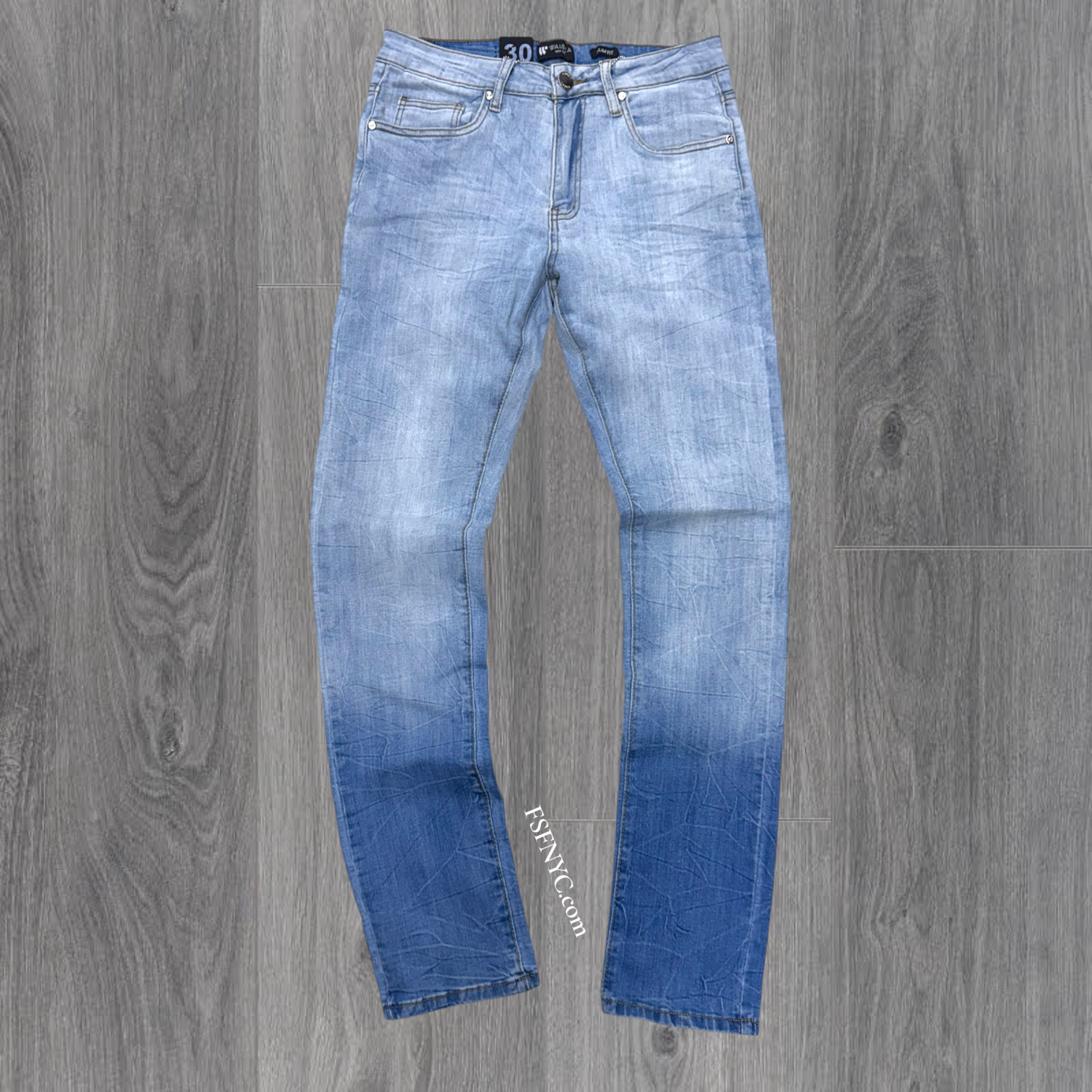 W - Plain Slim Fit Denim - Blue W - M8248DB