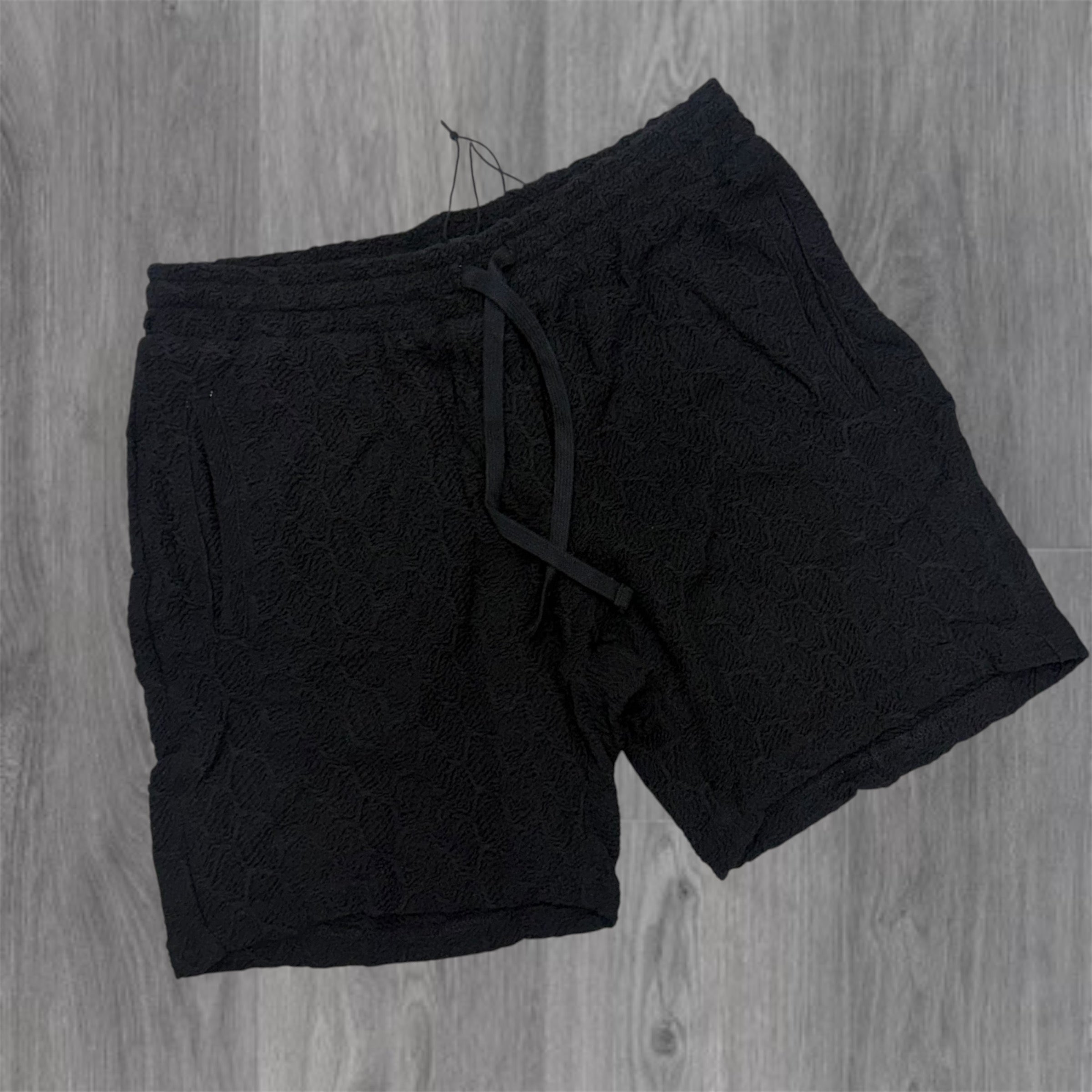 Reason - Textured Shorts - Black 574