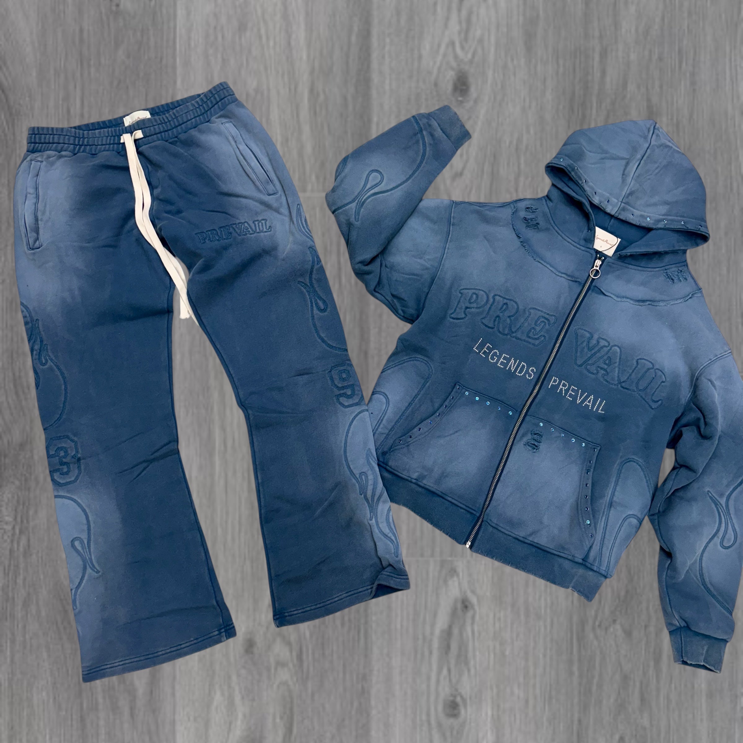 Prevail - Heavy Embossed Sweat suit - Navy